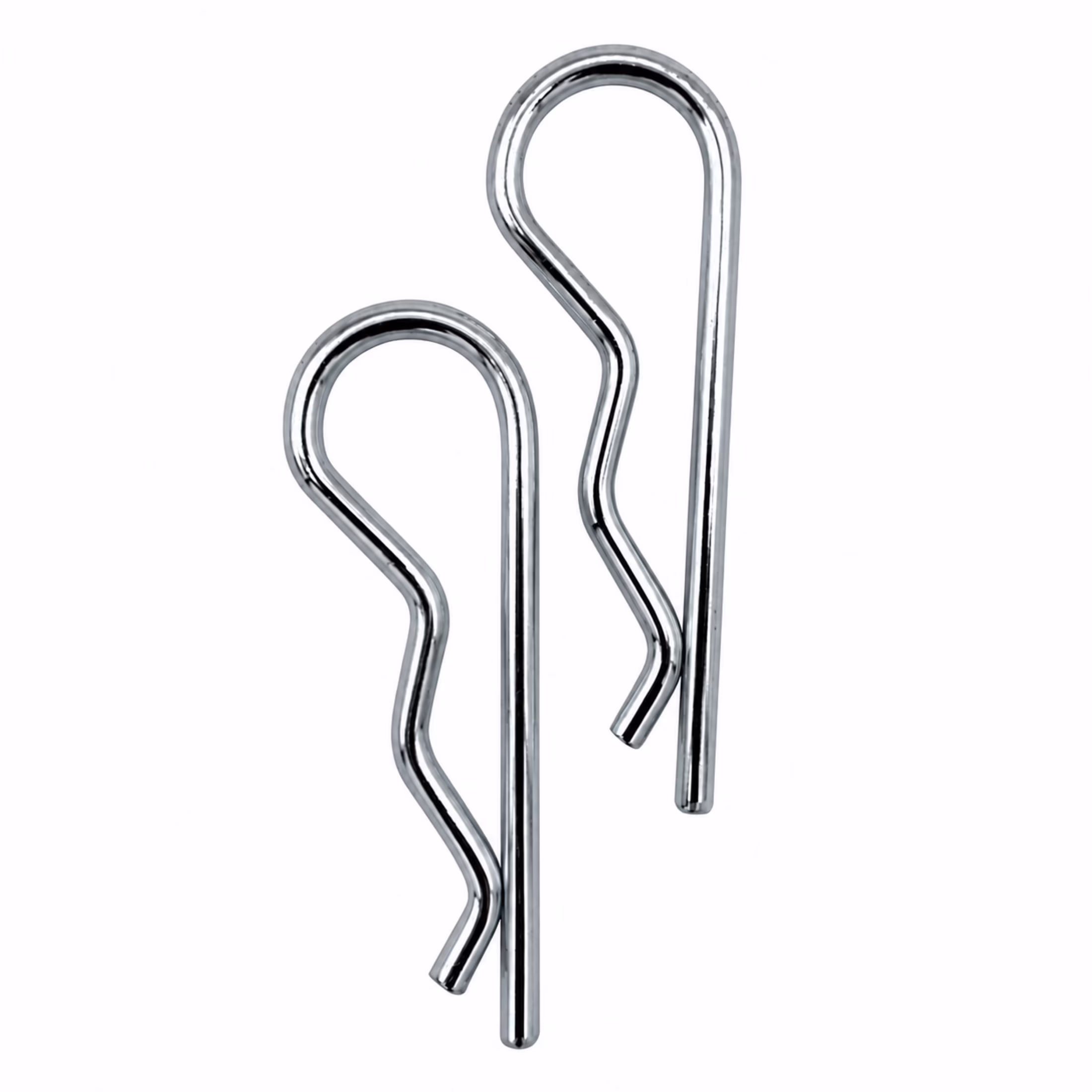 #9 Hitch Pin Clips, 2 Pack, Zinc, Steel, Peerless Chain Company, #4709038