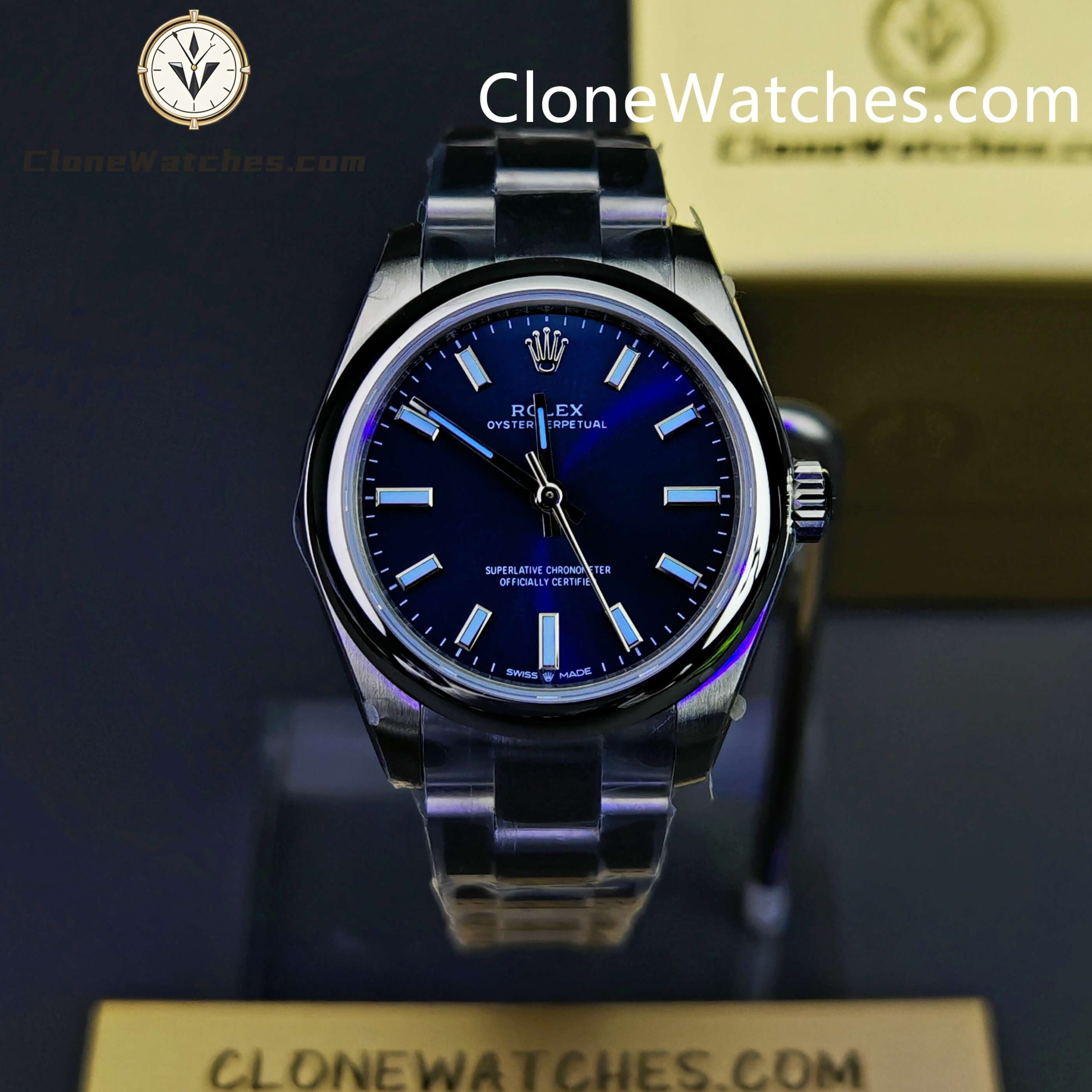 Rolex Super Clone Watches 1:1 Oyster Perpetual Blue Dial 31mm m277200-0003 2232 Movement