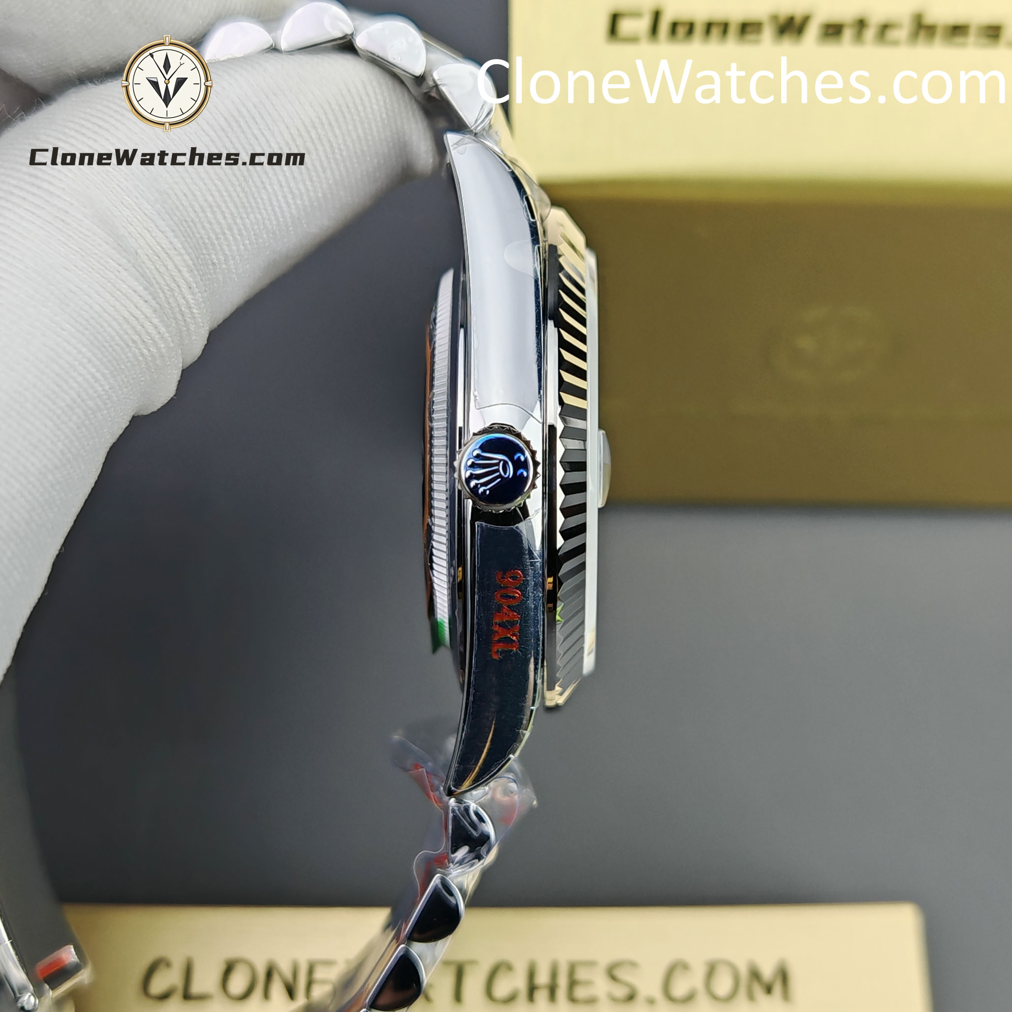 Rolex Super Clone Watches 1:1 Day Date Ice Blue Diamond Dial 40mm m228236-0006 3255 Movement