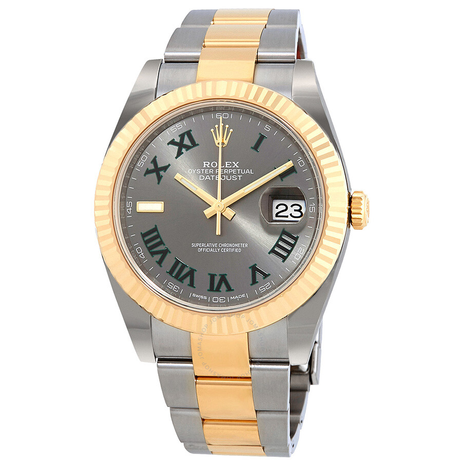 Rolex Datejust 41 Grey Dial Stainless Steel and 18K Yellow Gold Men s Watch 126333GYRO（Lifetime free warranty+90-days replacement service & Refund!.）