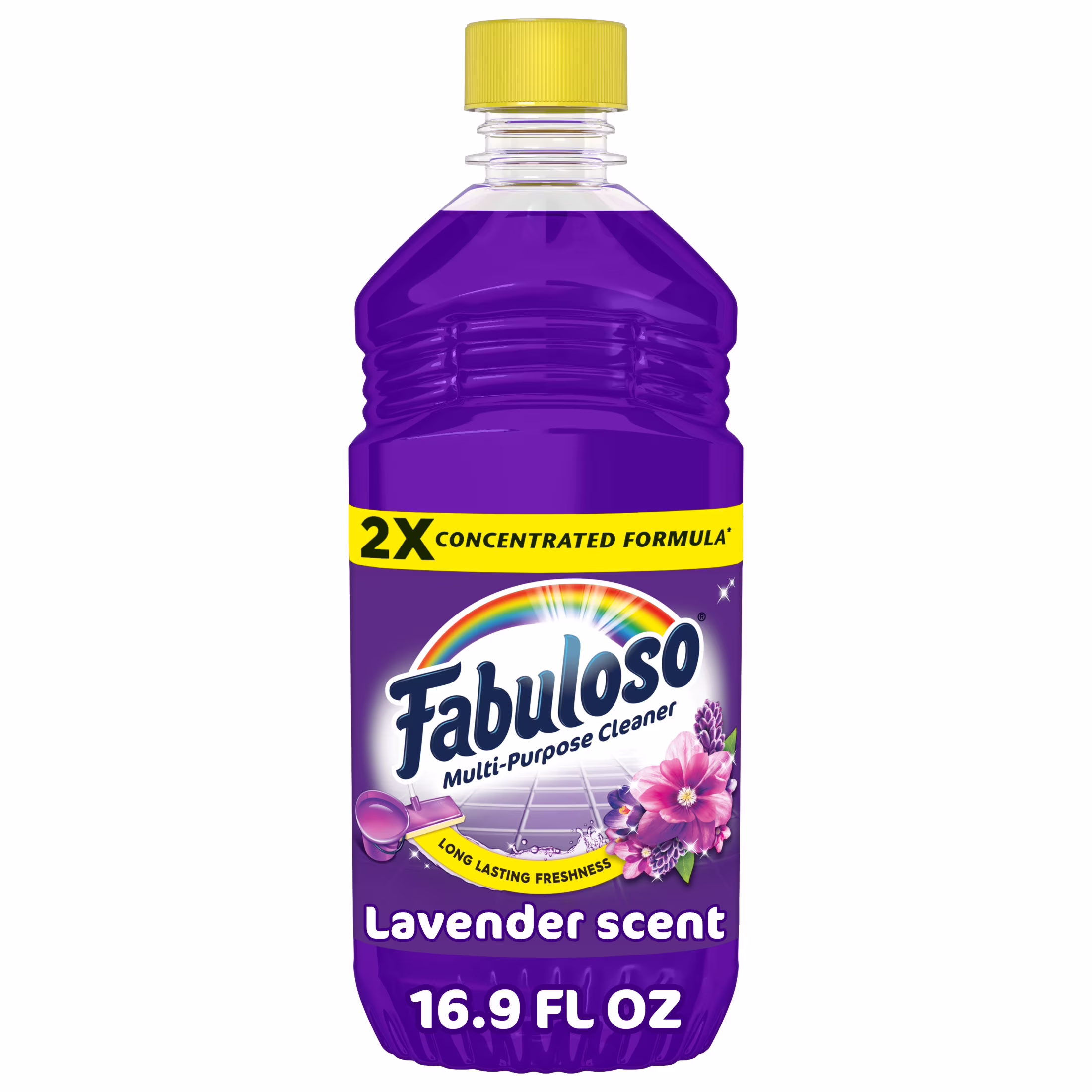 Fabuloso 2X Multi-Purpose Cleaner, No Rinse Floor Cleaner, Lavender Scent, 16.9 fl oz