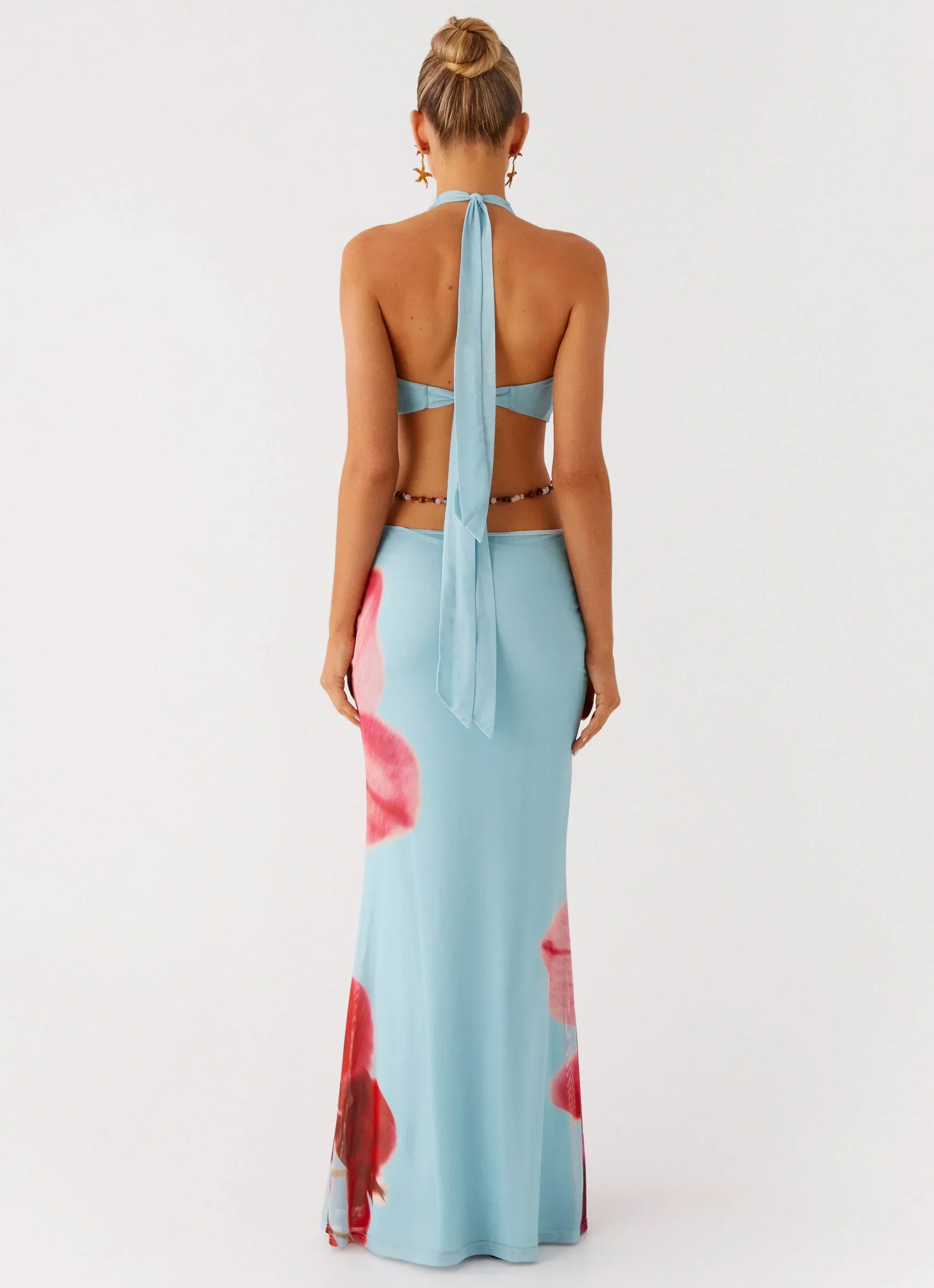 Time To Dance Maxi Dress - Turquoise Bloom