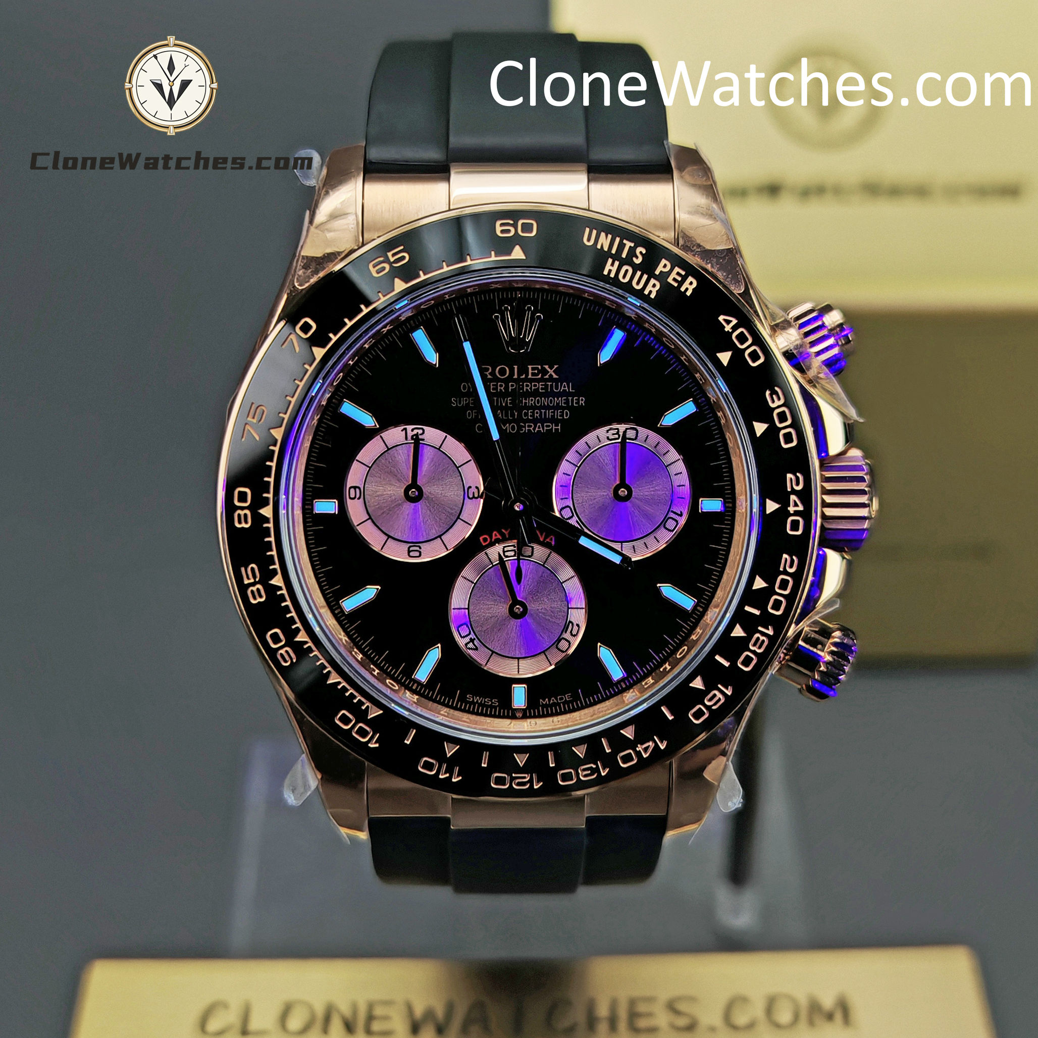 Rolex Super Clone Watches 1:1 Daytona Rose Gold M126515ln-0002 4131 Movement