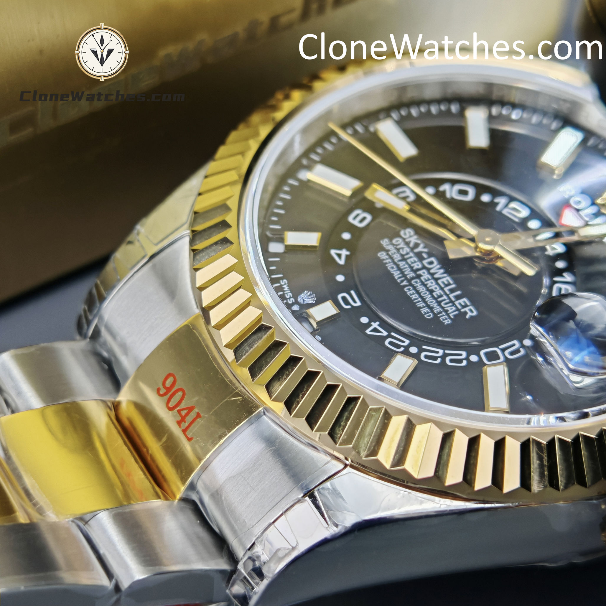 Rolex Super Clone Watch 1:1 Sky Dweller Black Dial Oyster m336933-0003 42MM