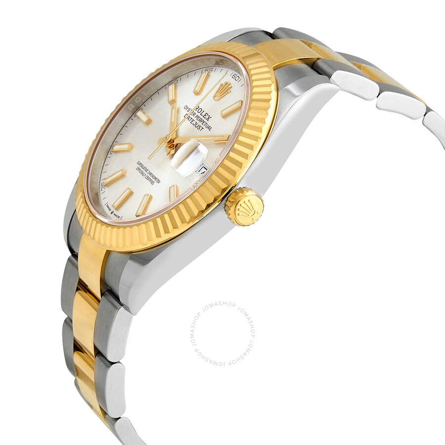 Rolex Datejust 41 Silver Dial Steel and 18K Yellow Gold Oyster Men s Watch 12633SSO（Lifetime free warranty+90-days replacement service & Refund!.）