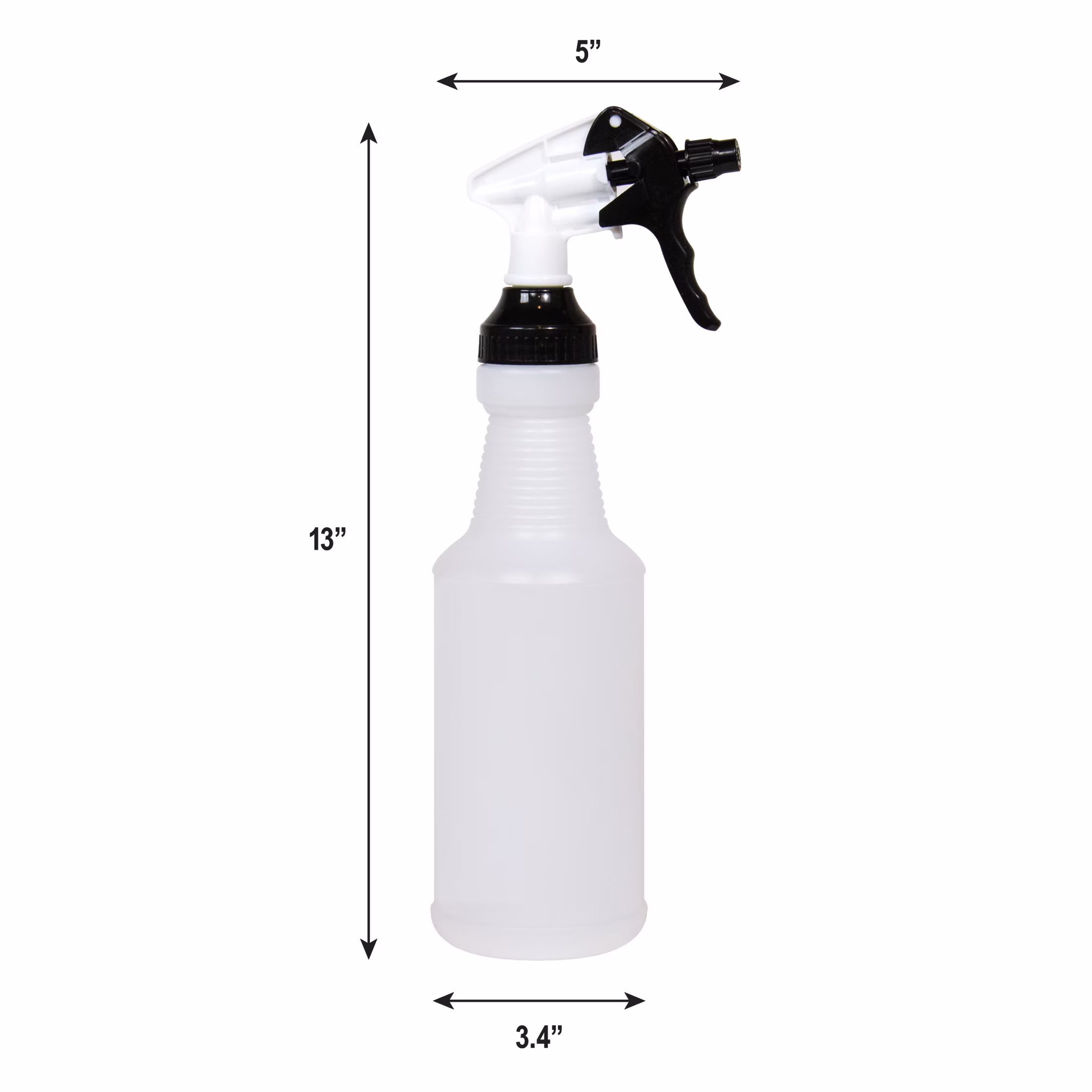 Stout Stuff Plastic Wide Mouth Empty Spray Bottle, Holds 32oz