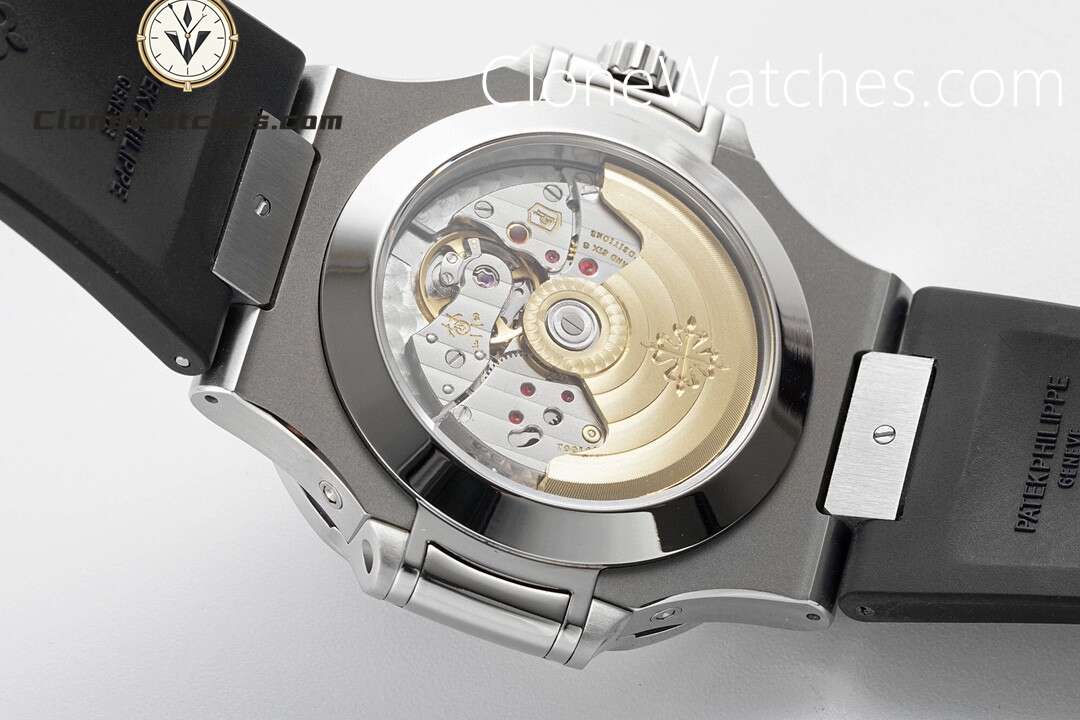 Patek Philippe Super Clone Watches 1:1 Nautilus 5726 White Dial Black Rubber Strap