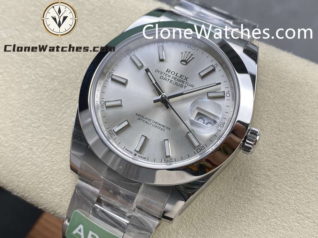 Rolex Super Clone Watches 1:1 DateJust Silver Dial M126300 – 0003 Oyster 41MM 3235 Movement
