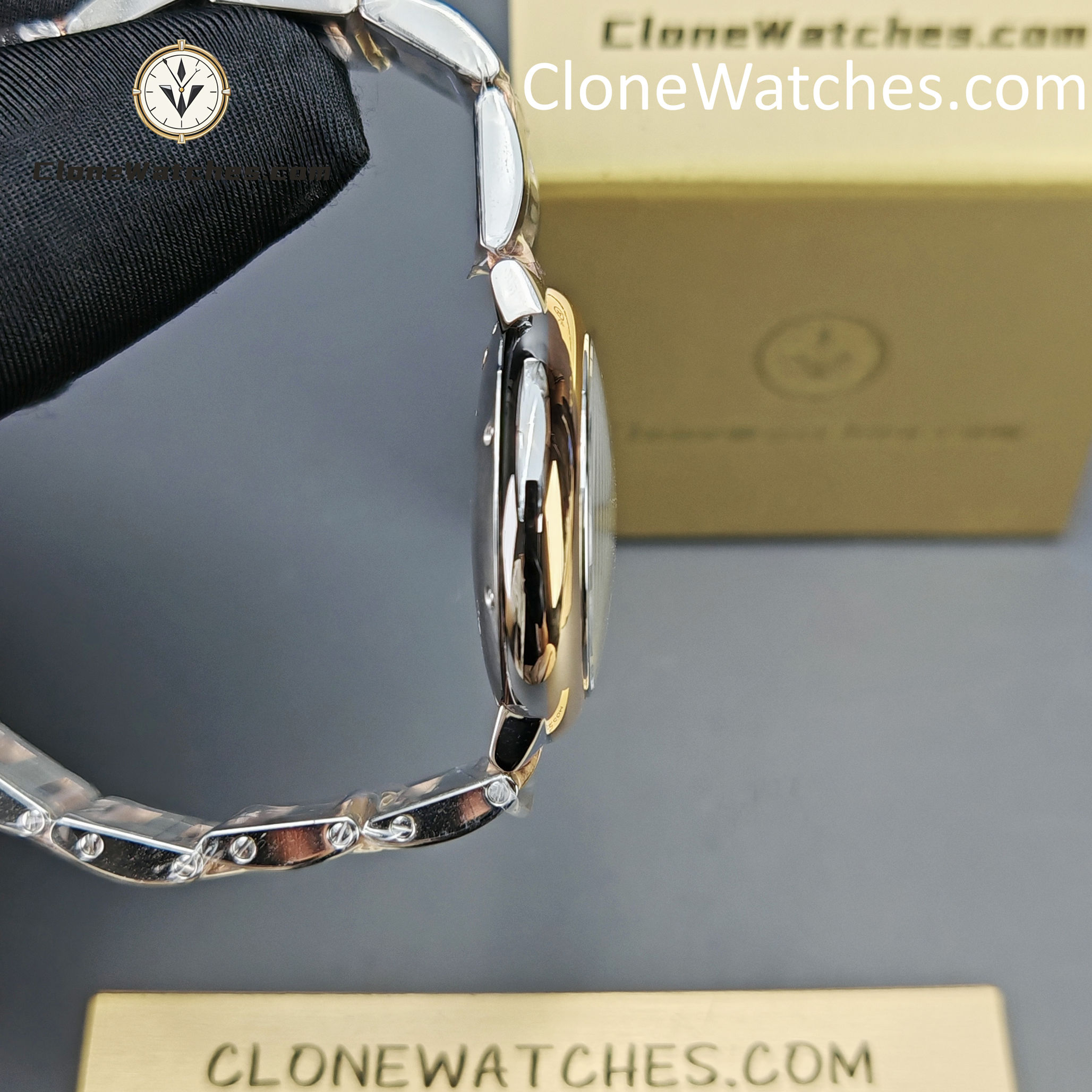 Cartier Super Clone Watches 1:1 Ballon Bleu de W2BB0037 Silver Dial Gold Bezel 33mm