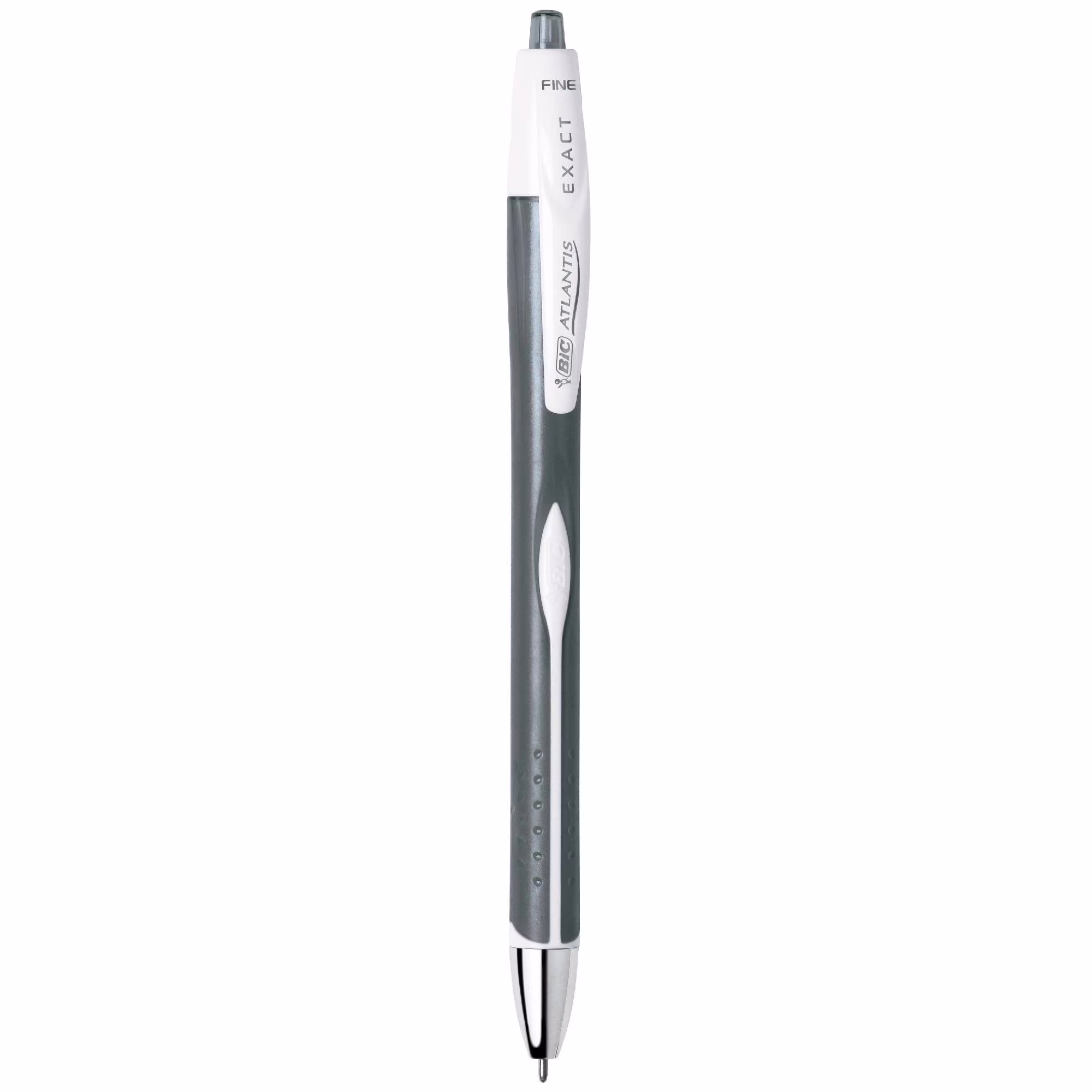 BIC Glide Exact Retractable Ballpoint Pens, Fine Point, 0.7 mm, Black Ink, 3 Count