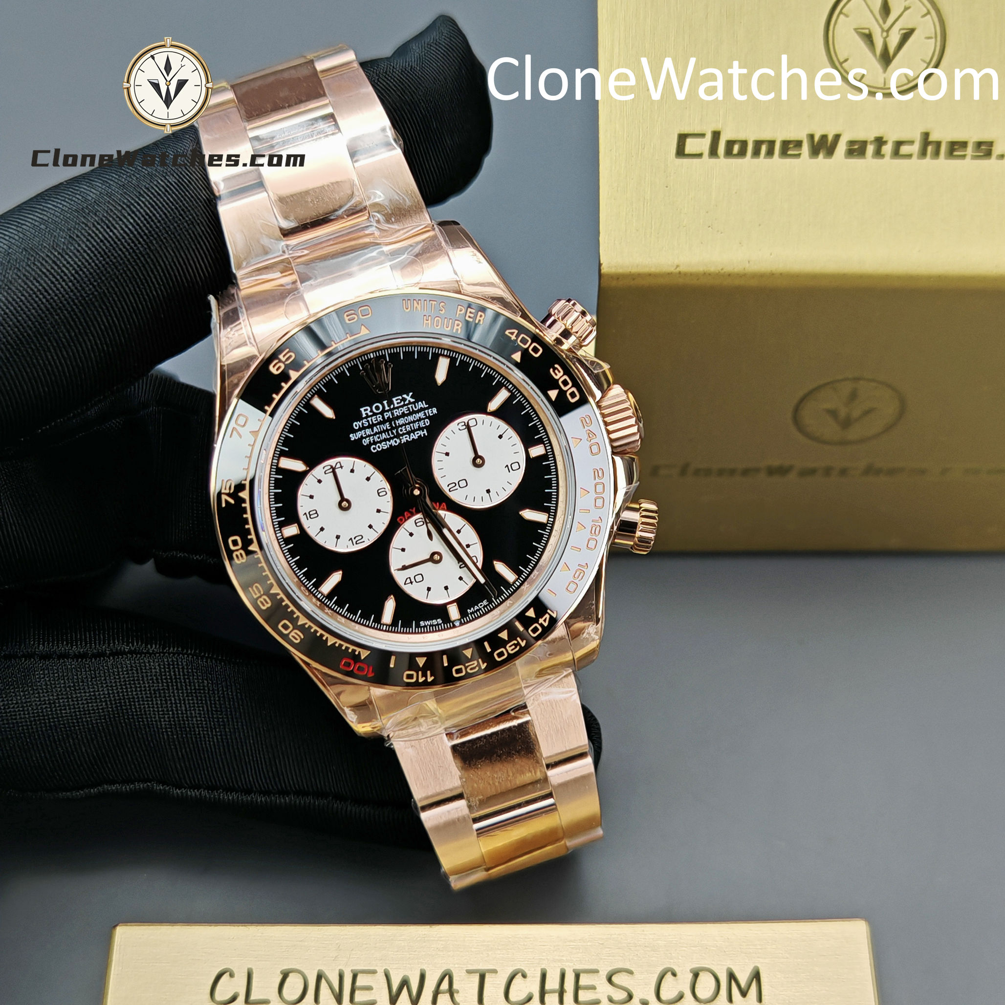 Rolex Super Clone Watches 1:1 Le Mans Daytona 100 Years Anniversary Rose Gold 4132 Movement