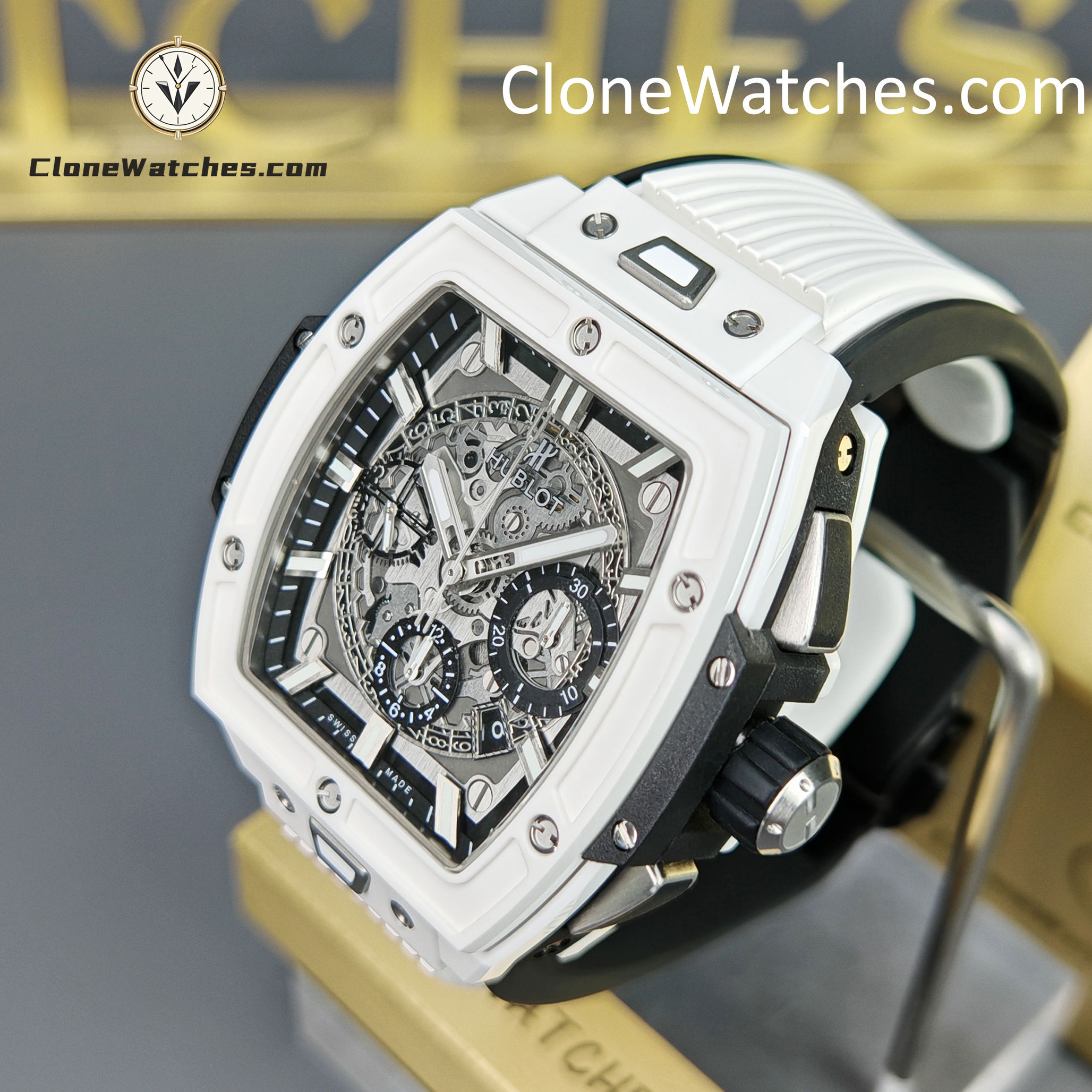 Hublot Super Clone Watches 1:1 Spirit of Big Bang White Ceramic 642.HX.0170.RX