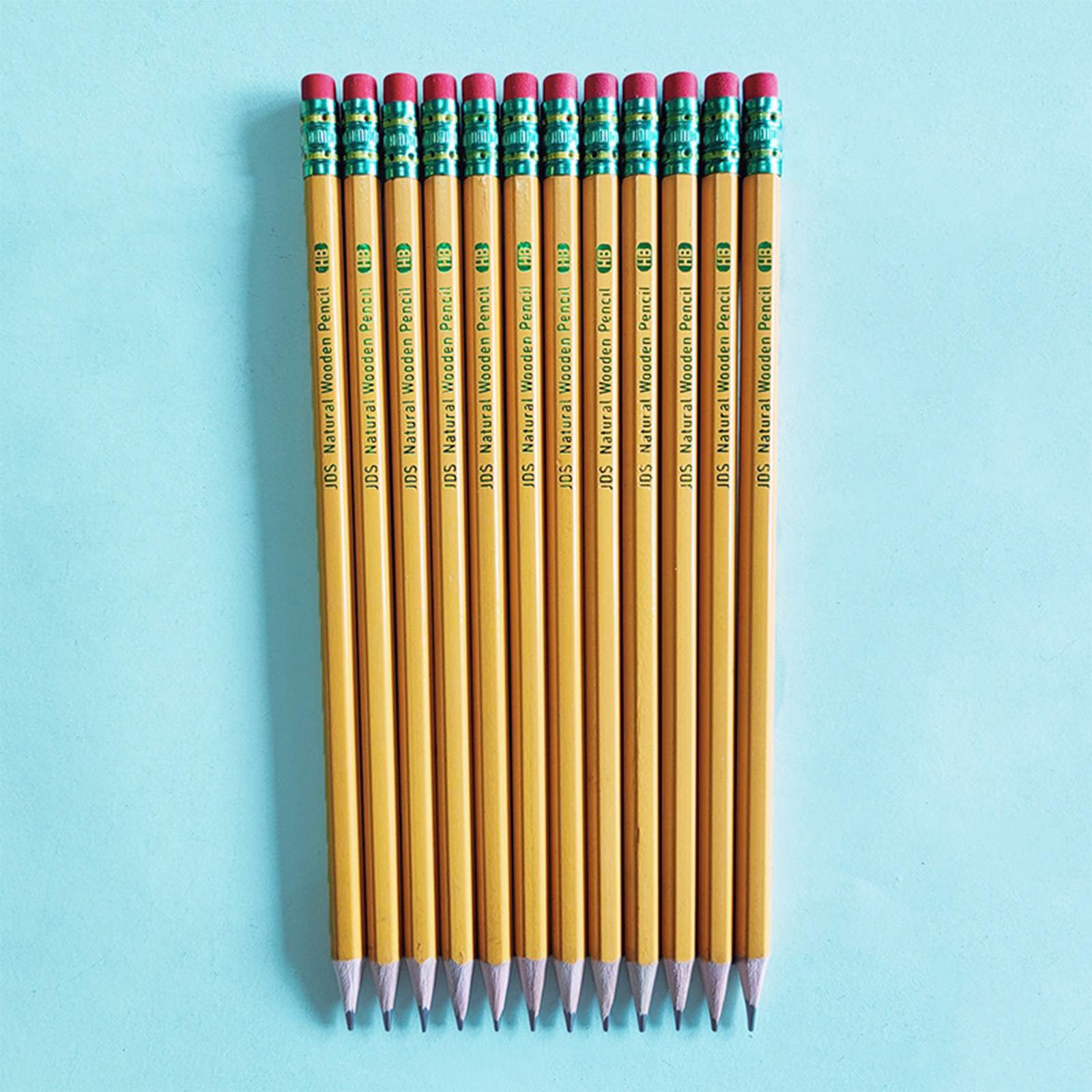 Under 4$ ! 12 Count #2 Wood Pencils, Pre-Sharpened Yellow Pencils, HB Graphite Writing Pencils, Hexagon Wooden Pencil Set