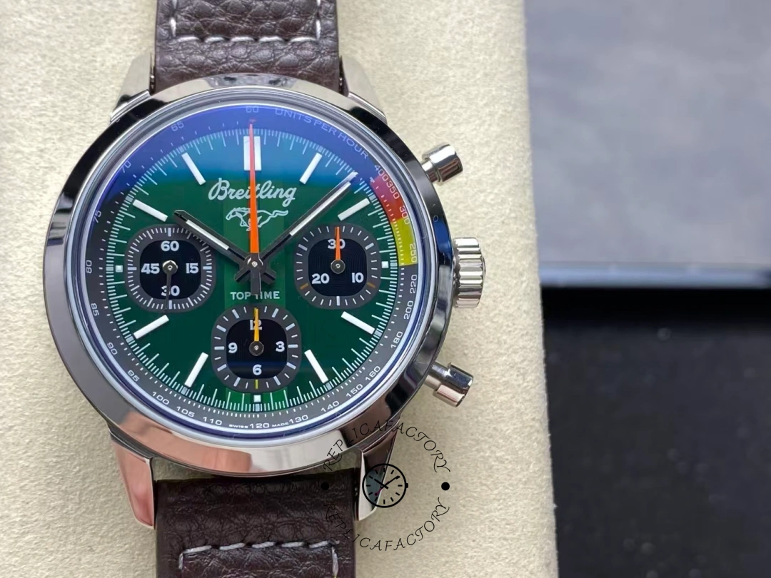 Breitling Top Time B01 Ford Mustang Automatic AB01762A1L1X1 Replica 41mm Green Dial