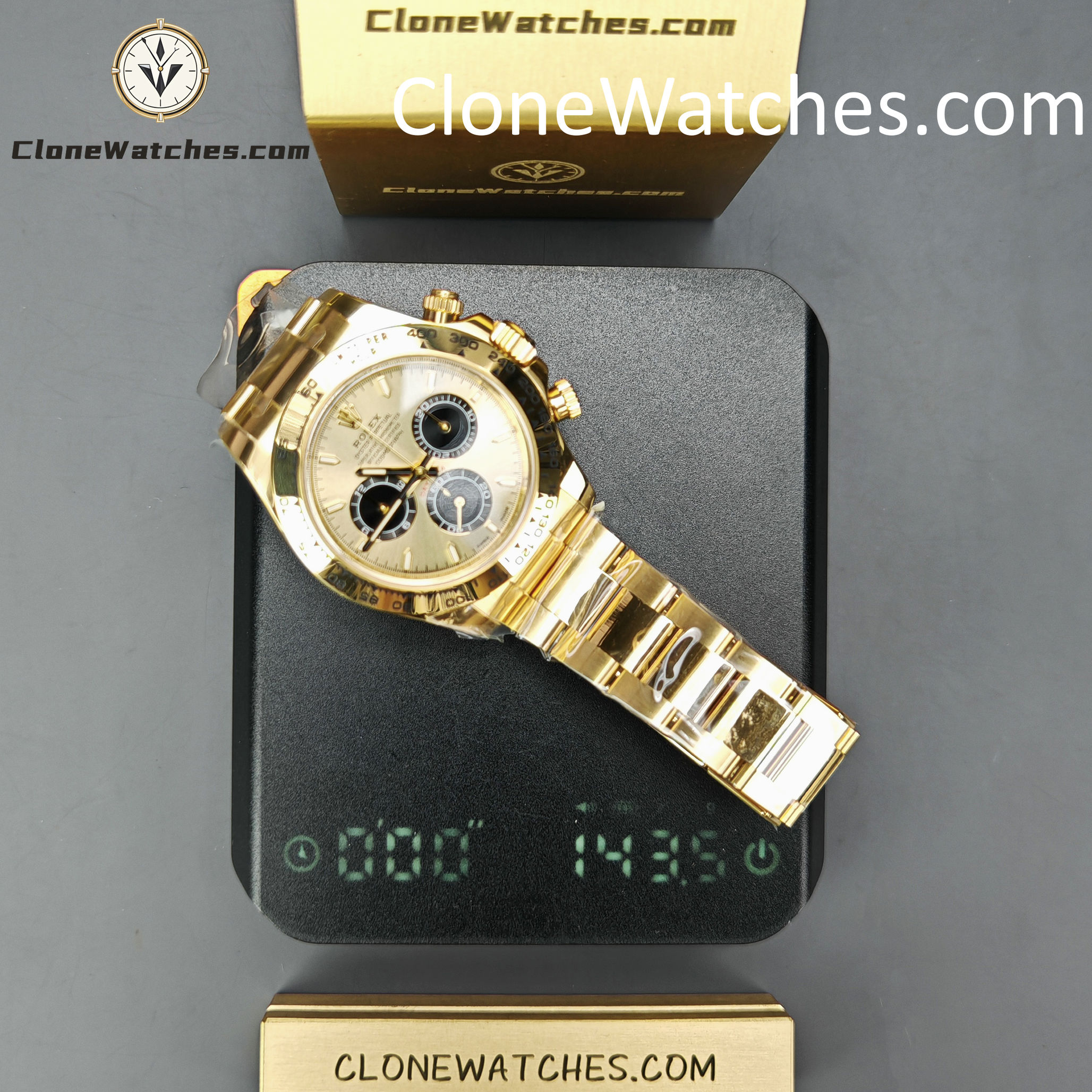 Rolex Super Clone Watches 1:1 Daytona 18K Gold M126508-0006 4131 Movement