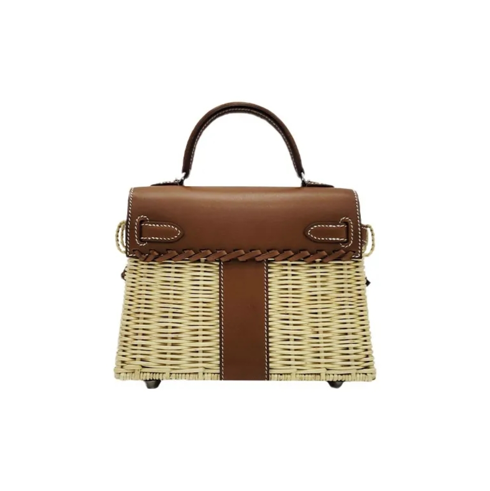Hermes Mini kelly picnic sliver hardware Bag