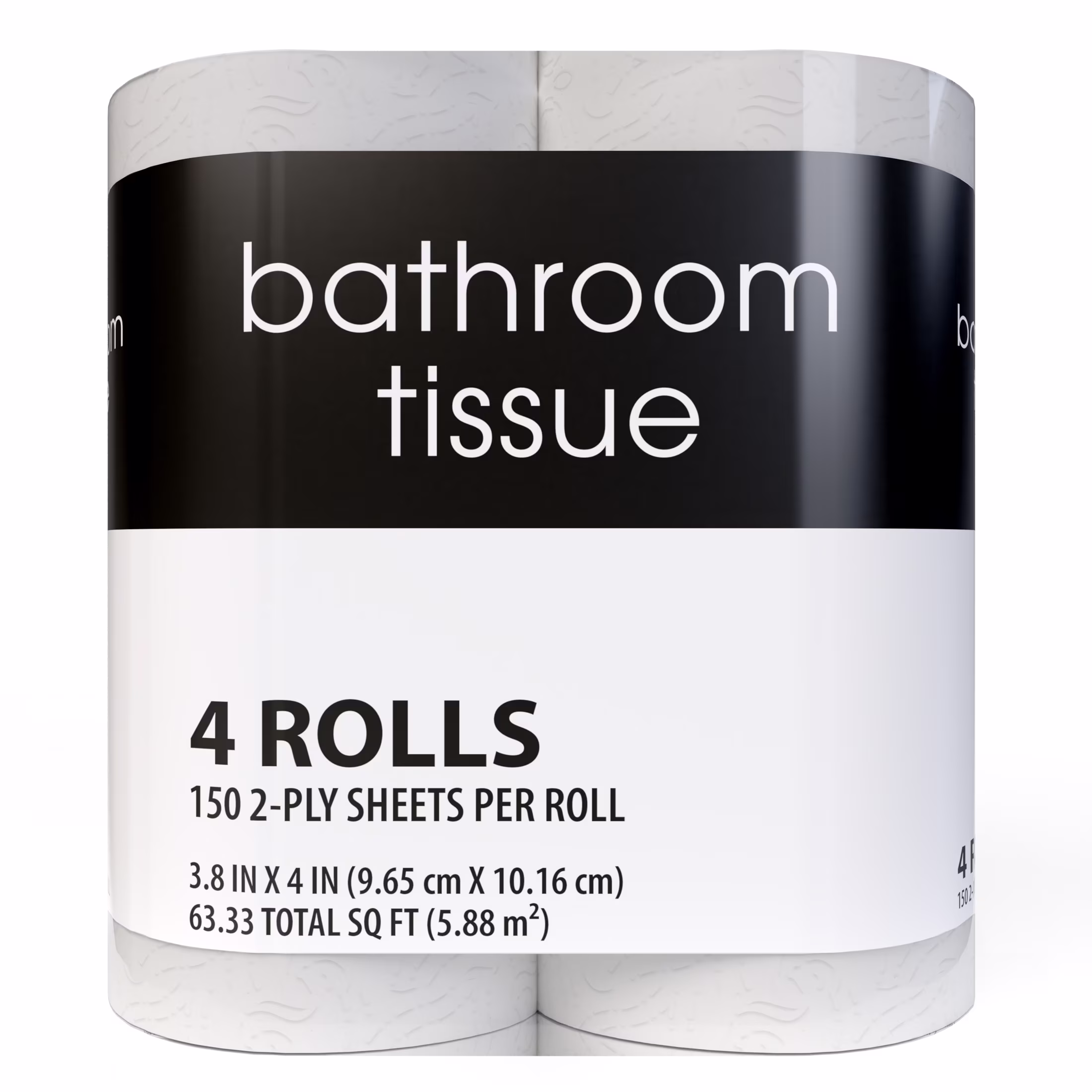 Toilet Paper, 4 Rolls, 150 2-Ply Sheets per Roll