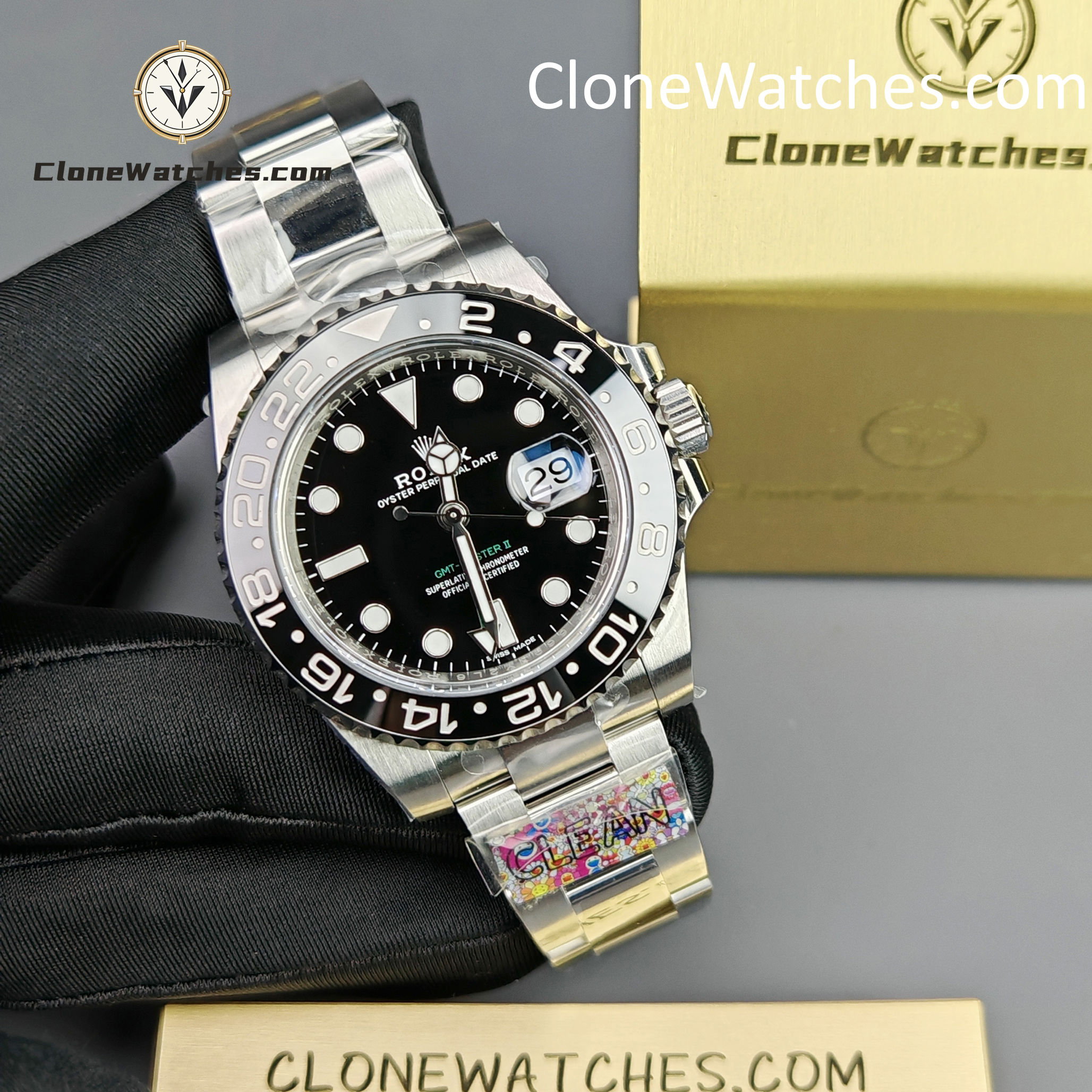 Rolex Super Clone Watches 1:1 GMT Master II 116710LN-0001 Oyster 3186 Movement