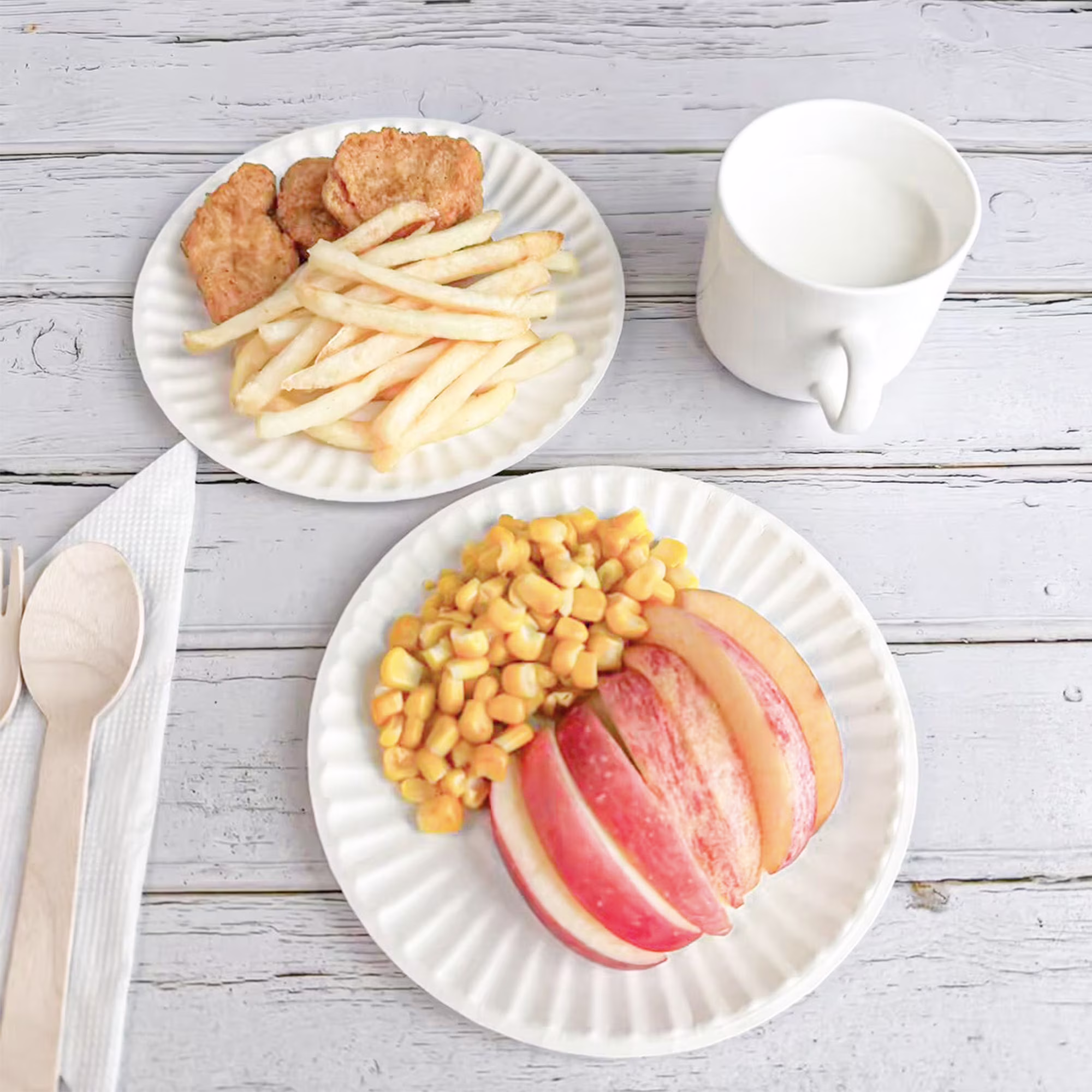 Great Value Uncoated White Paper Plates, 6 Inch, Pack of 50