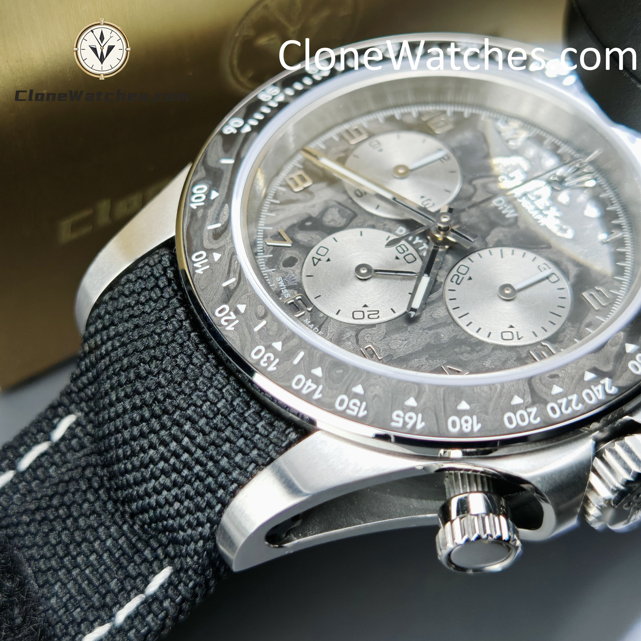 Modified Super Clone Watches 1:1 DiW Rolex Daytona NTPT Carbon “EXCEPTIONAL-1”