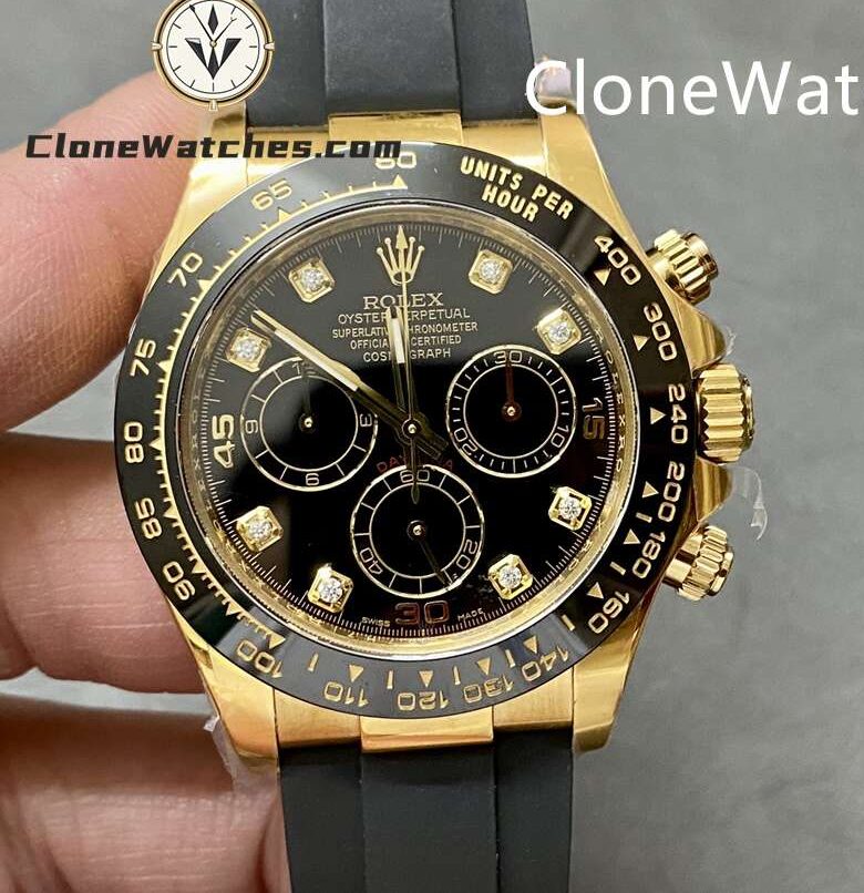 Rolex Super Clone Watches 1:1 Daytona Black Dial M116518ln – 0046 4130 Movement