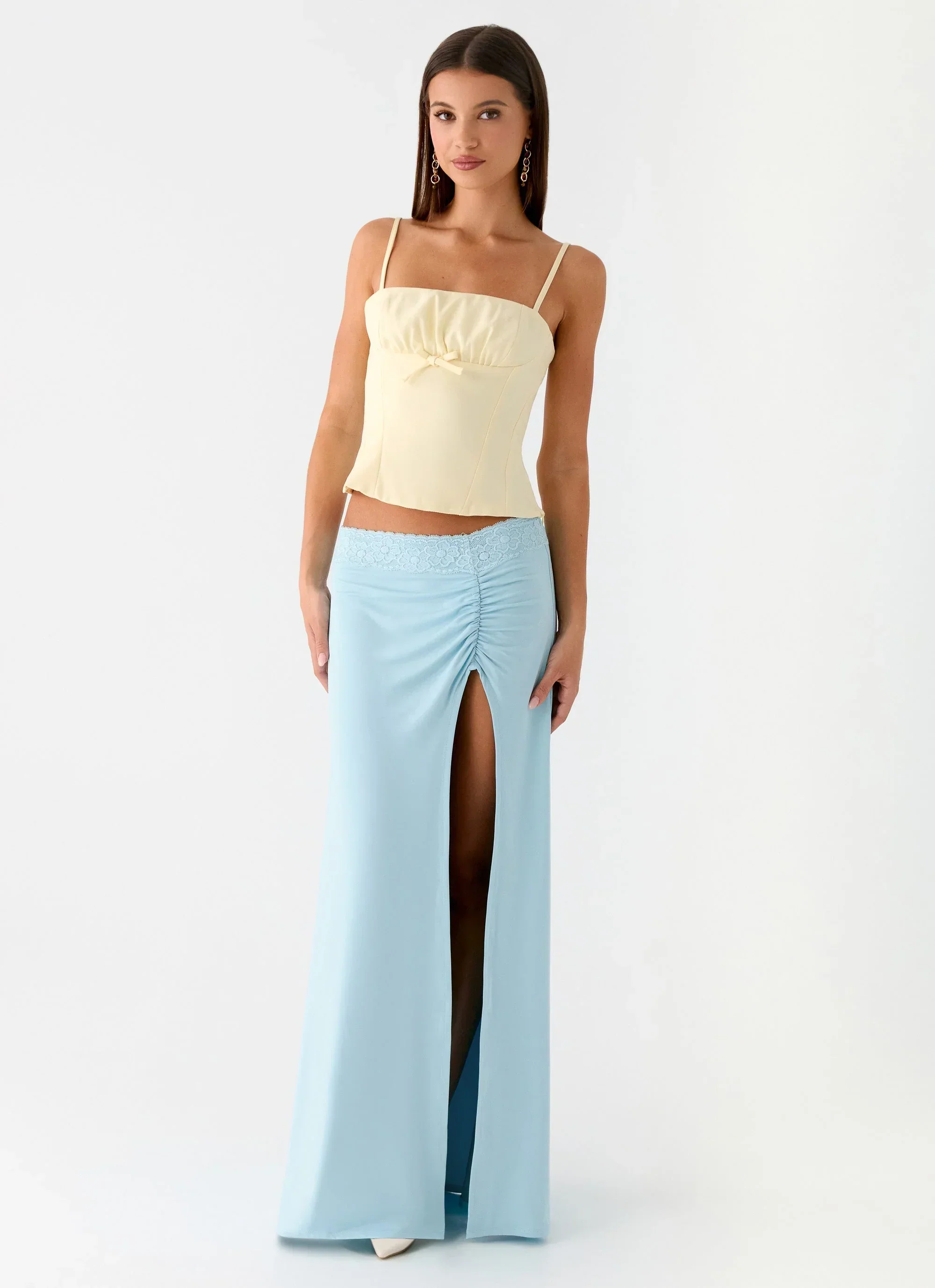 Ocean Plunge Maxi Skirt - Blue