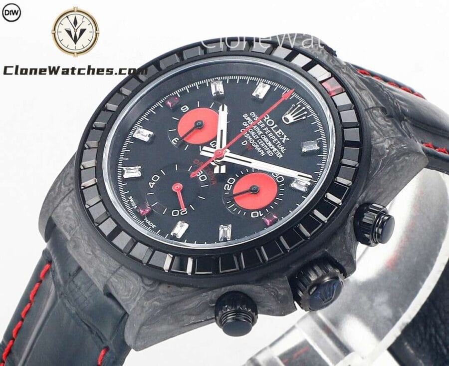 Modified Super Clone Watches 1:1 DiW Rolex Daytona Carbon Fiber RAINBOW BLACK