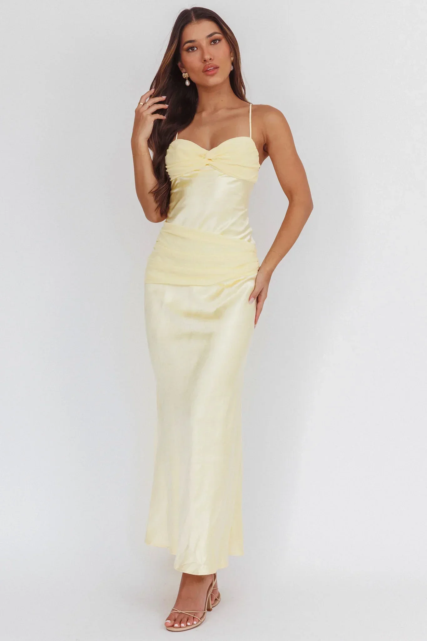 Arizona Sunset Criss-Cross Bow Back Dress Yellow