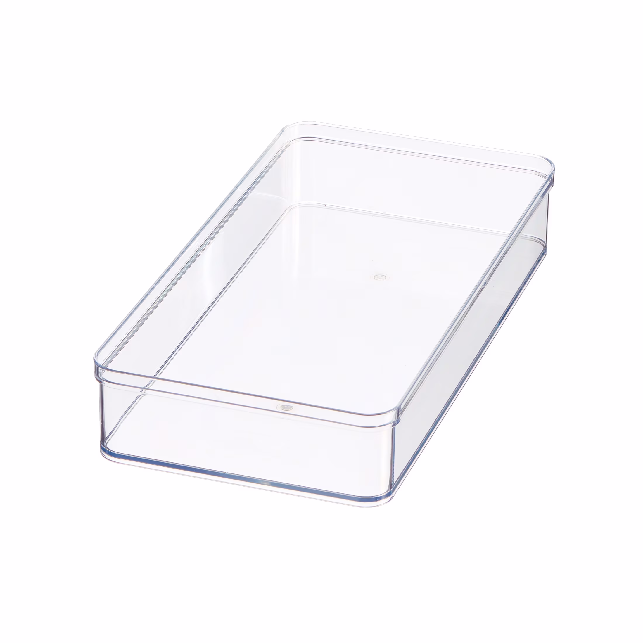 Mainstays Extra Large Wide Clear PET Plastic Organizer Tray, 12 in x 6 in x 2 in