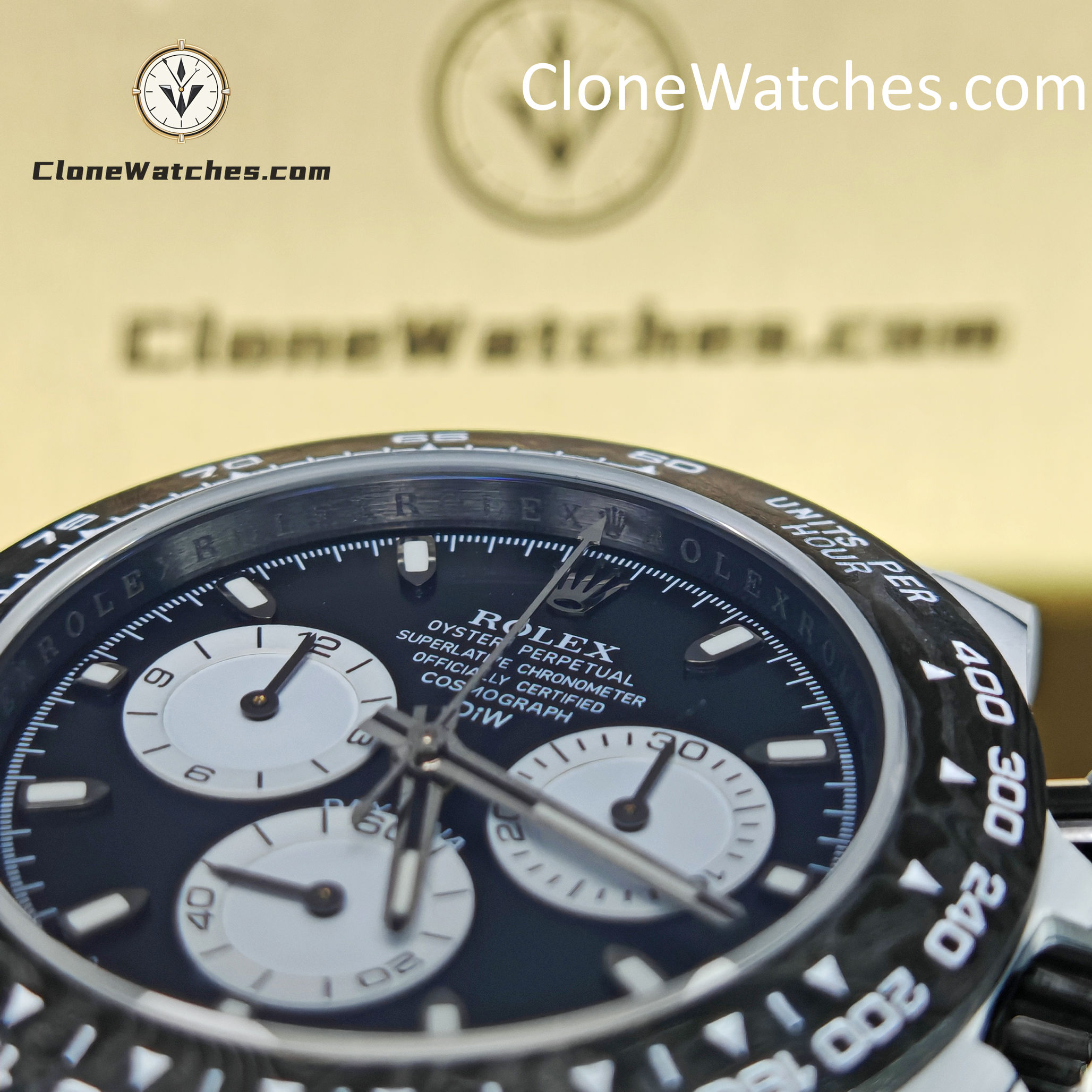Modified Super Clone Watches 1:1 DiW Rolex Daytona In White Quartz Fiber “IRBIS V2”