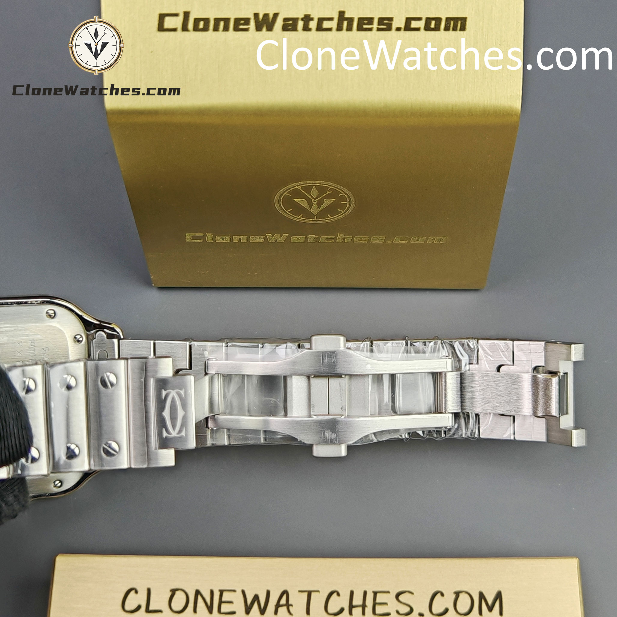 Cartier Super Clone Watches 1:1 Santos Series Gradient Brown Dial 35.1MM WSSA0065