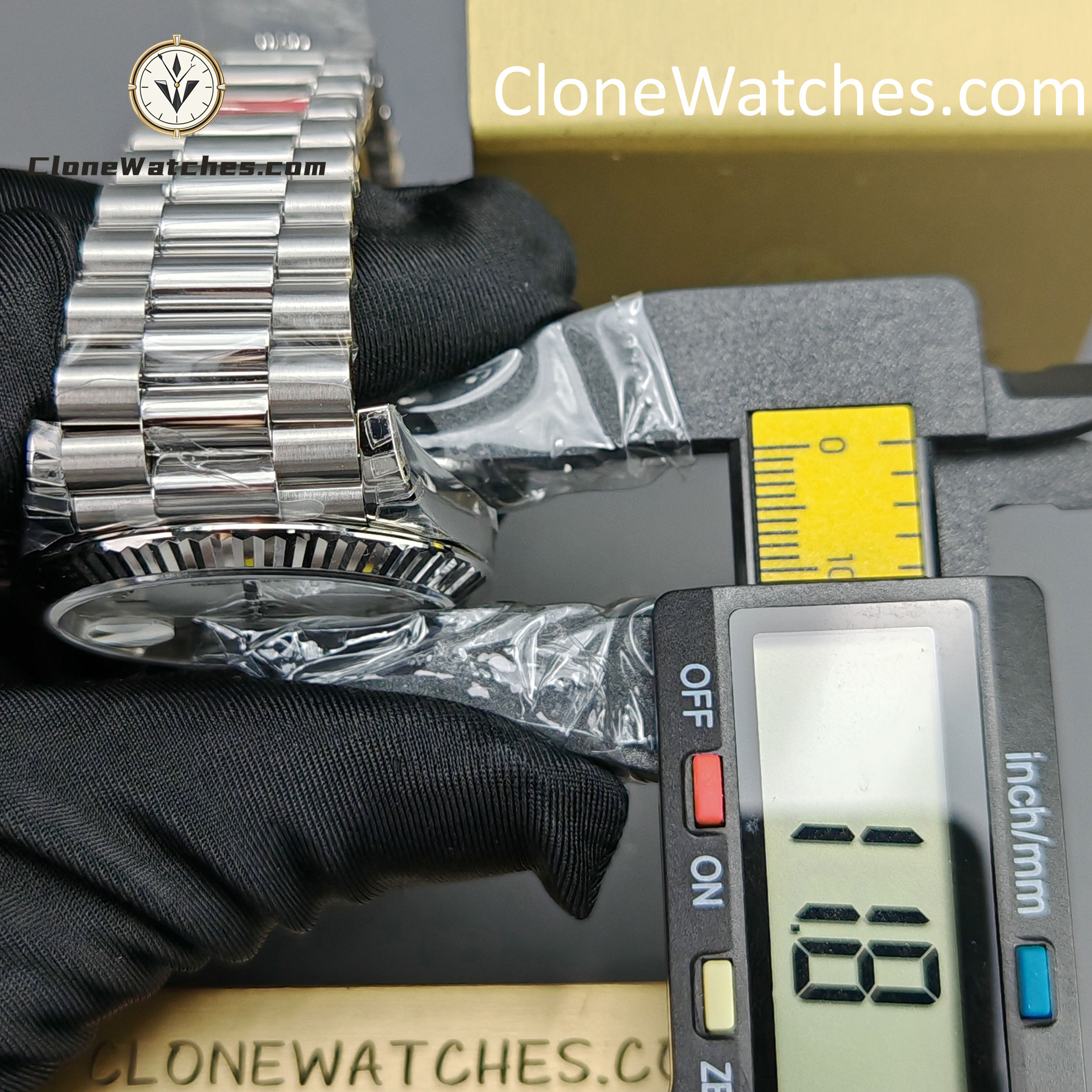 Rolex Super Clone Watches 1:1 Day Date White Roman Dial 40mm m228239-0046 VSF Version 3255 Movement
