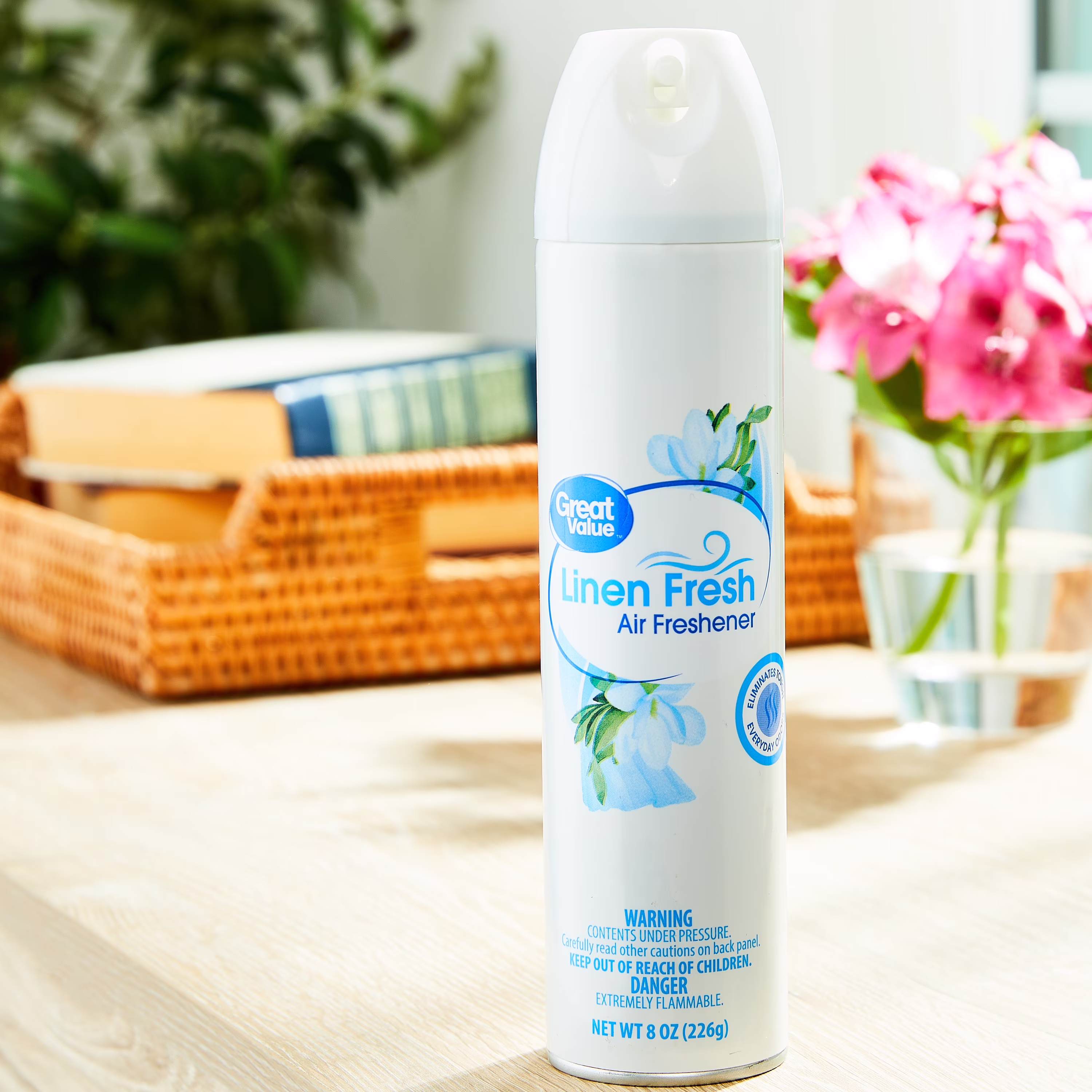 Great Value Aerosol Air Freshener, Linen Fresh, 8 oz