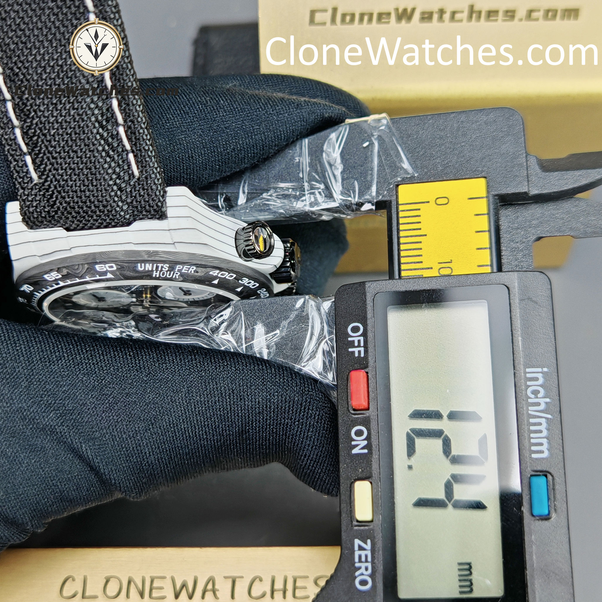 Modified Super Clone Watches 1:1 DiW Rolex Daytona In White Quartz Fiber “IRBIS V2”