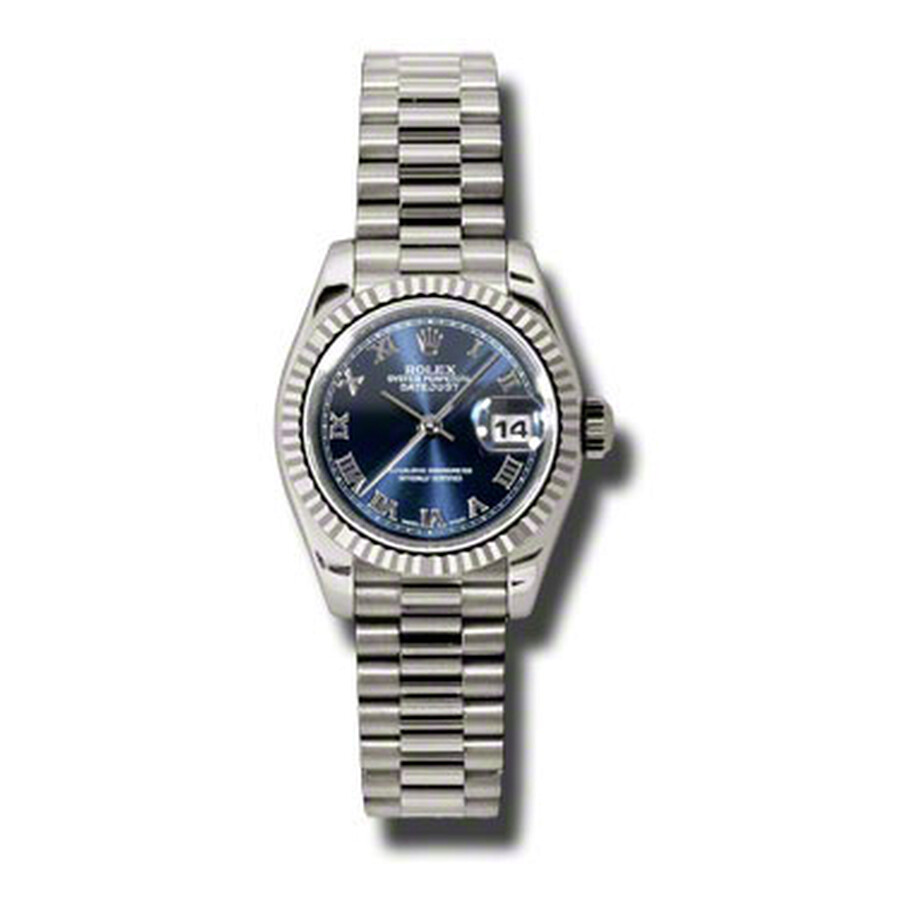 Rolex Lady-Datejust 26 Black Dial 18K White Gold President Automatic Ladies Watch 179179BLRP（Lifetime free warranty+90-days replacement service & Refund!.）
