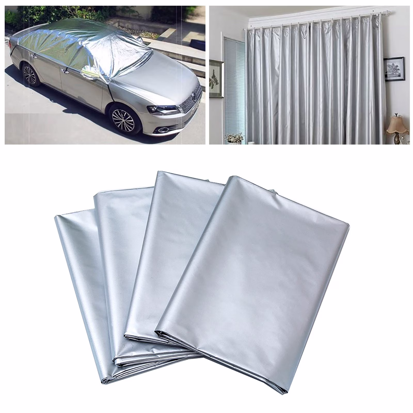 Goowood Heavy Duty Waterproof Canvas Tarp Double Coated Sun Shade Cloth Opaque Light Blocking Fabric for DIY Curtains Car Cover 1.5x1m
