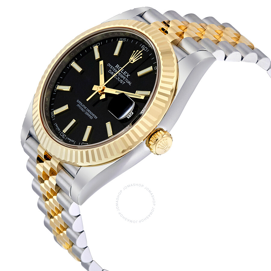 Rolex Datejust 41 Black Dial Steel and 18K Yellow Gold Jubilee Men s Watch 126333BKSJ（Lifetime free warranty+90-days replacement service & Refund!.）
