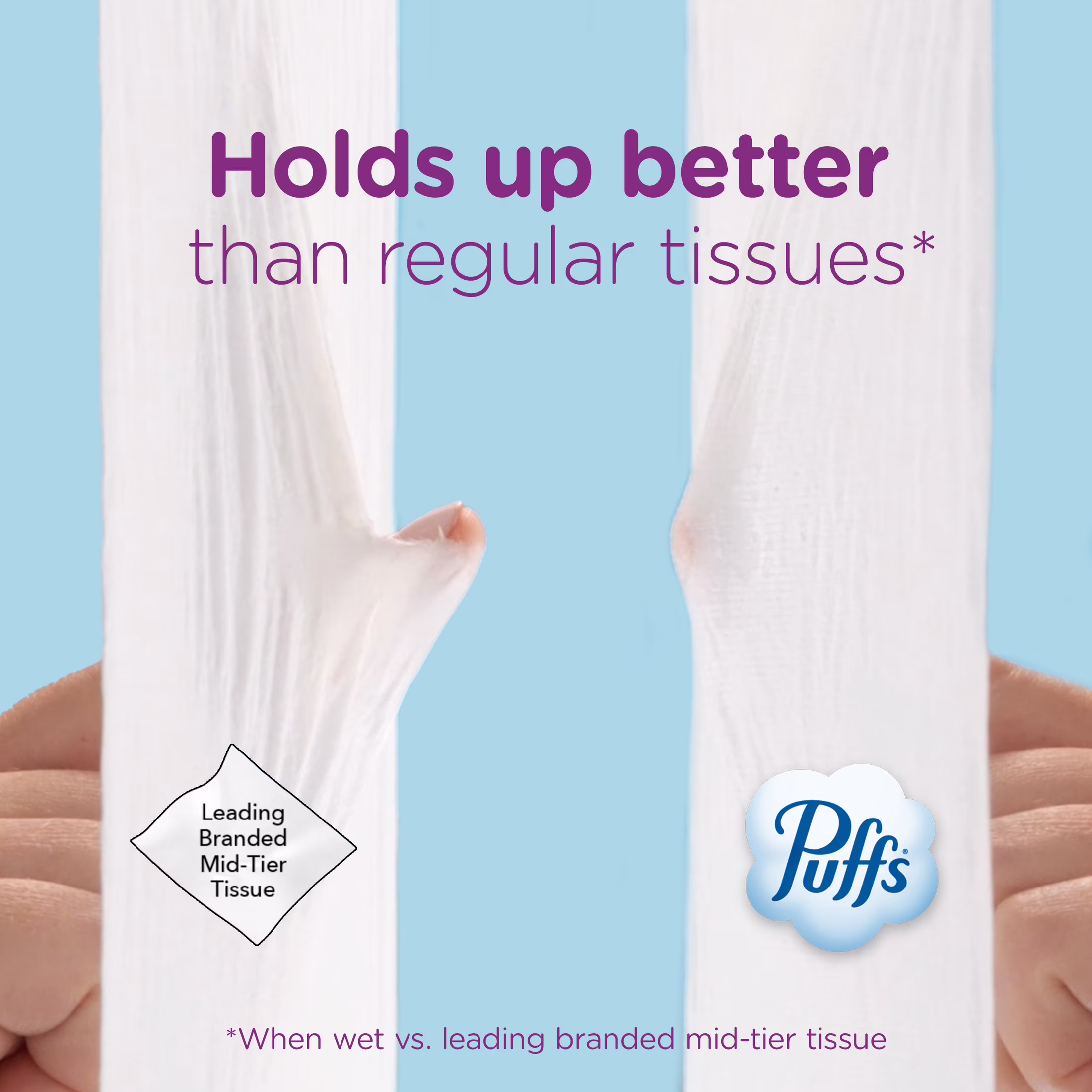 Puffs Ultra Soft Non-Lotion Facial Tissue, 1 Mega Cube Box, 72 Facial Tissues per Box