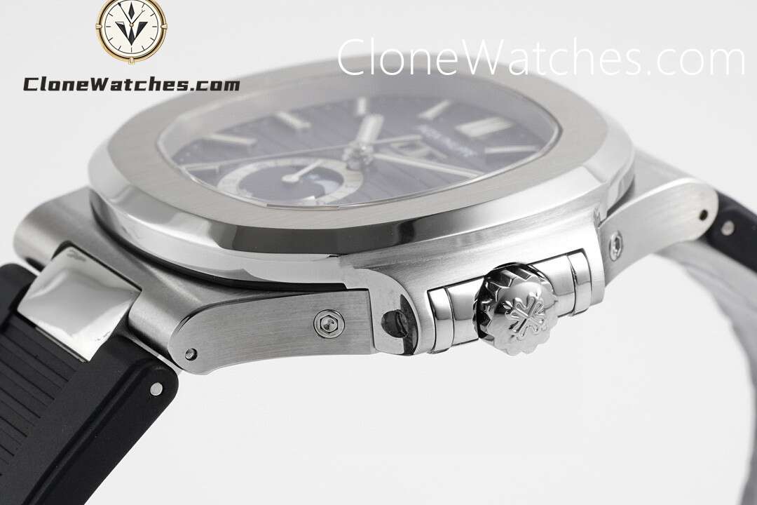 Patek Philippe Super Clone Watches 1:1 Nautilus 5726 Grey Dial Black Rubber Strap
