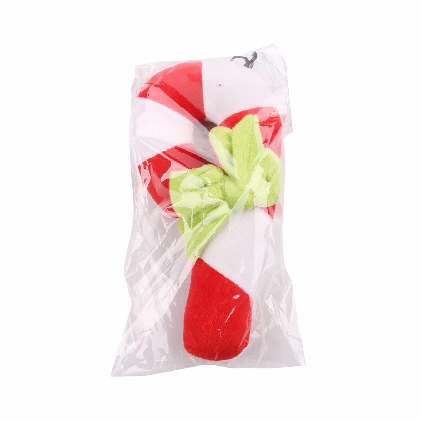 Teissuly Plush Pet Christmas Toys Dogs Bites Noise Making Toys Crutch Shaped Holiday Supplies