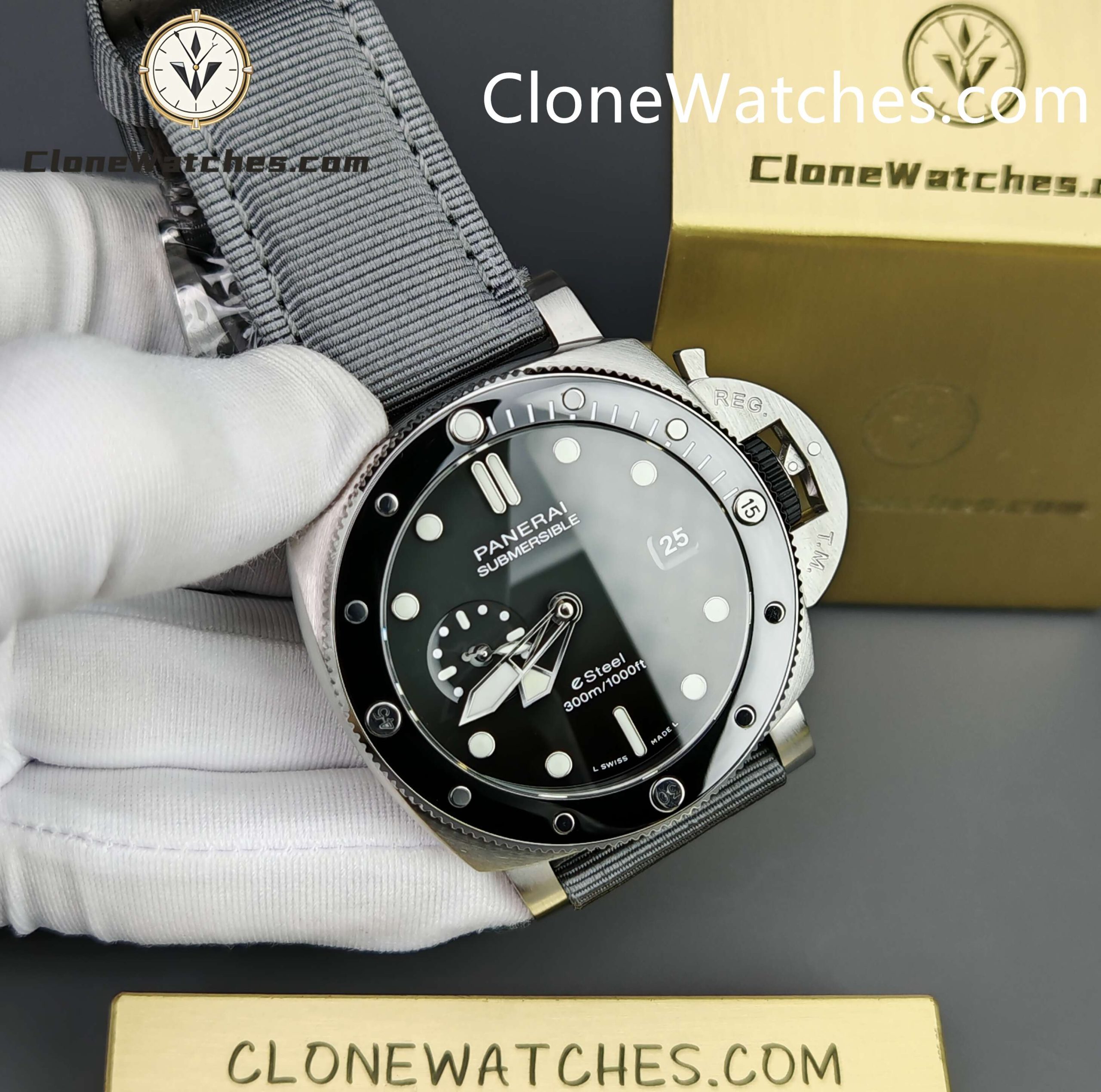 Panerai Super Clone Watches 1:1 Submersible QuarantaQuattro Grigio Roccia PAM01288