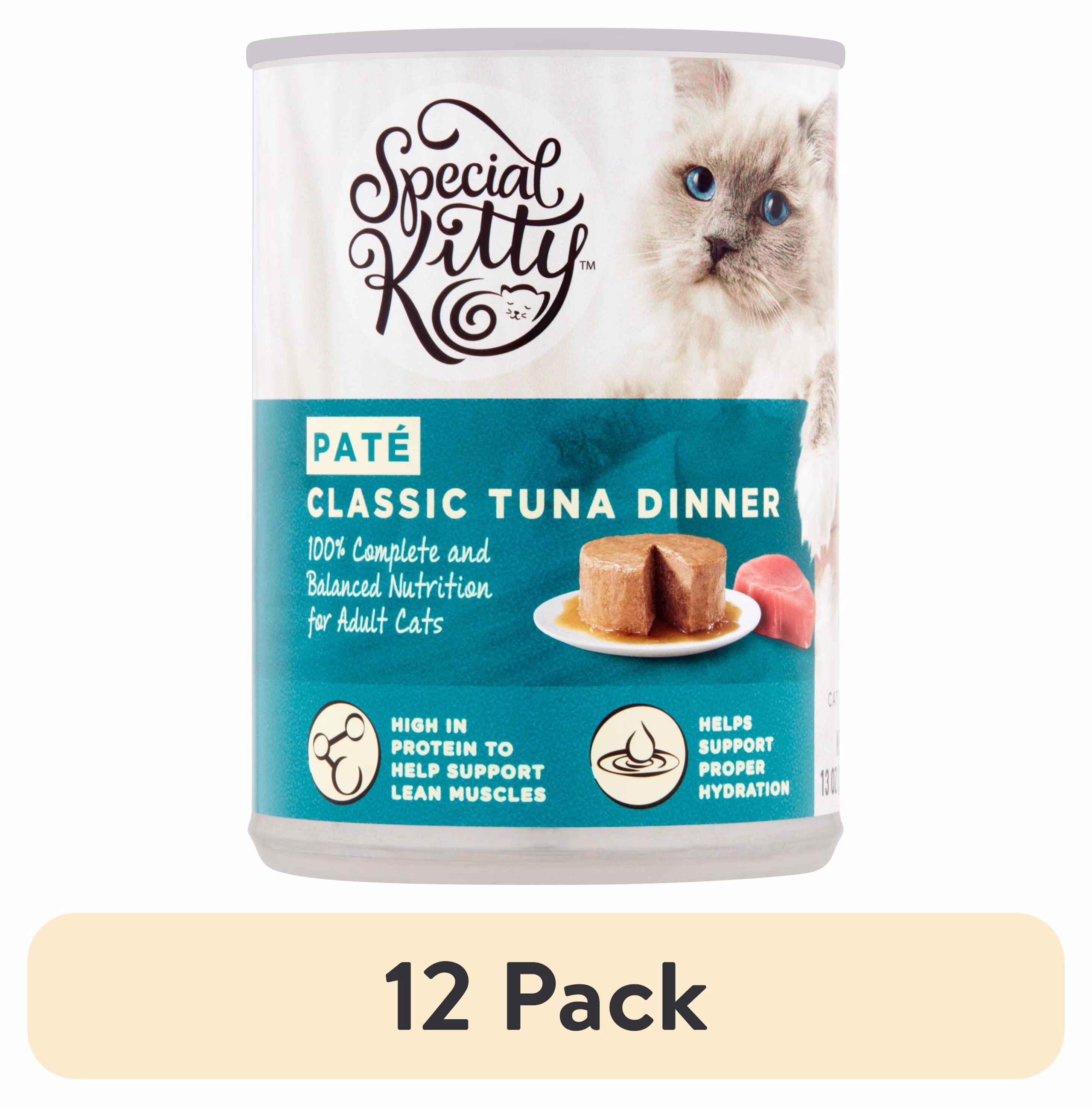 Special Kitty Classic Tuna Dinner Pate Wet Cat Food, 13 oz Can