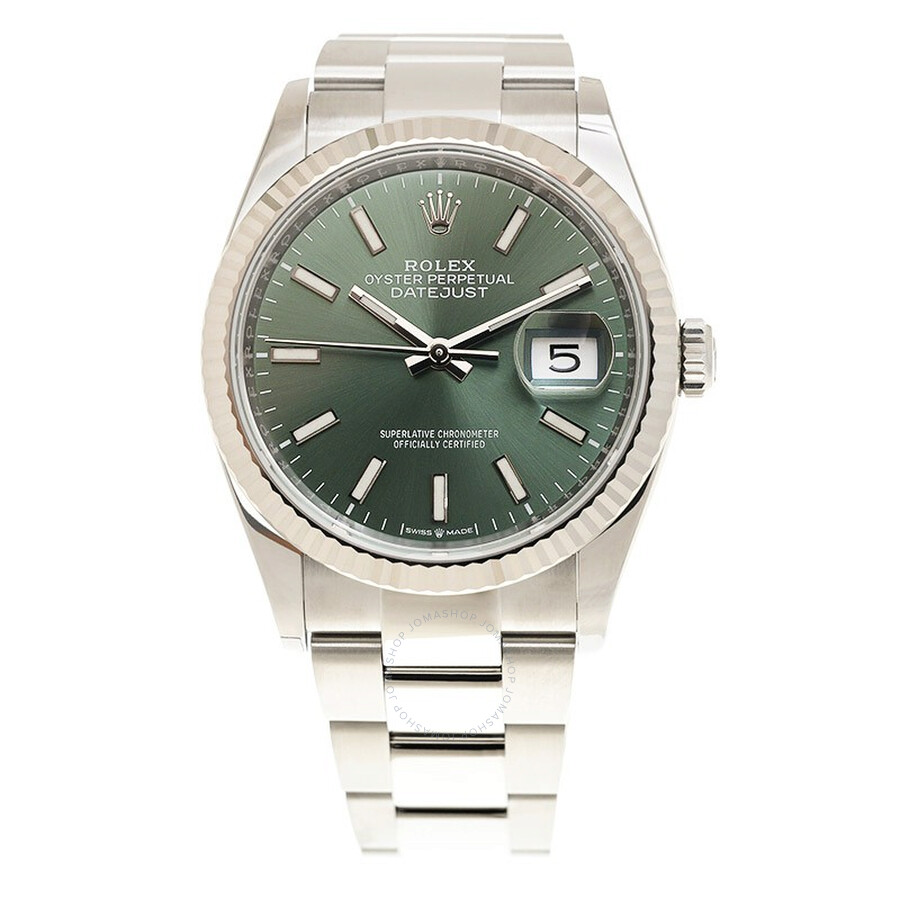 Rolex Datejust 36 Mint Green Dial Automatic Men s Oyster Watch M126234-0052（Lifetime free warranty+90-days replacement service & Refund!.）