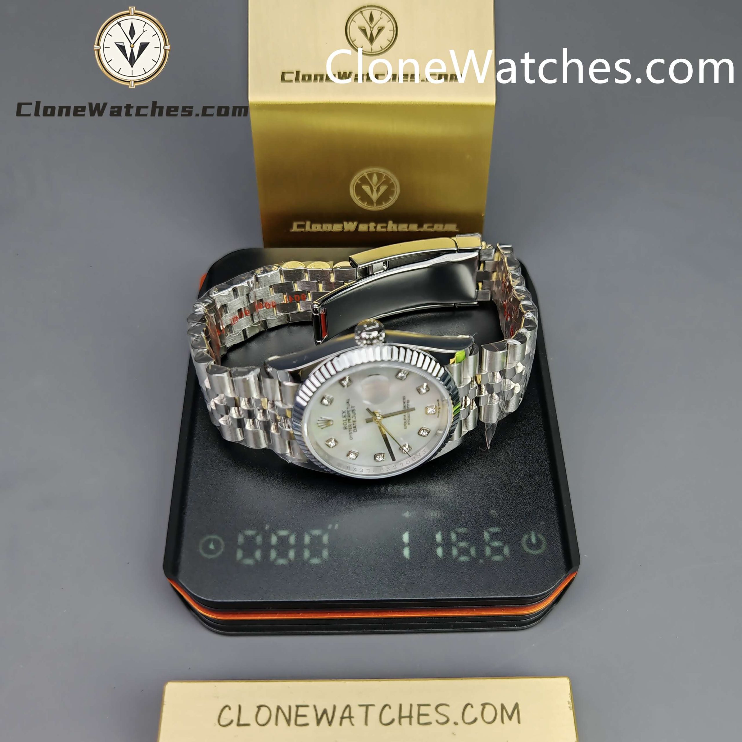 Rolex Super Clone Watches 1:1 DateJust Mother of Pearl Diamond Dial Jubilee 36MM m126234-0019 3235 Movement