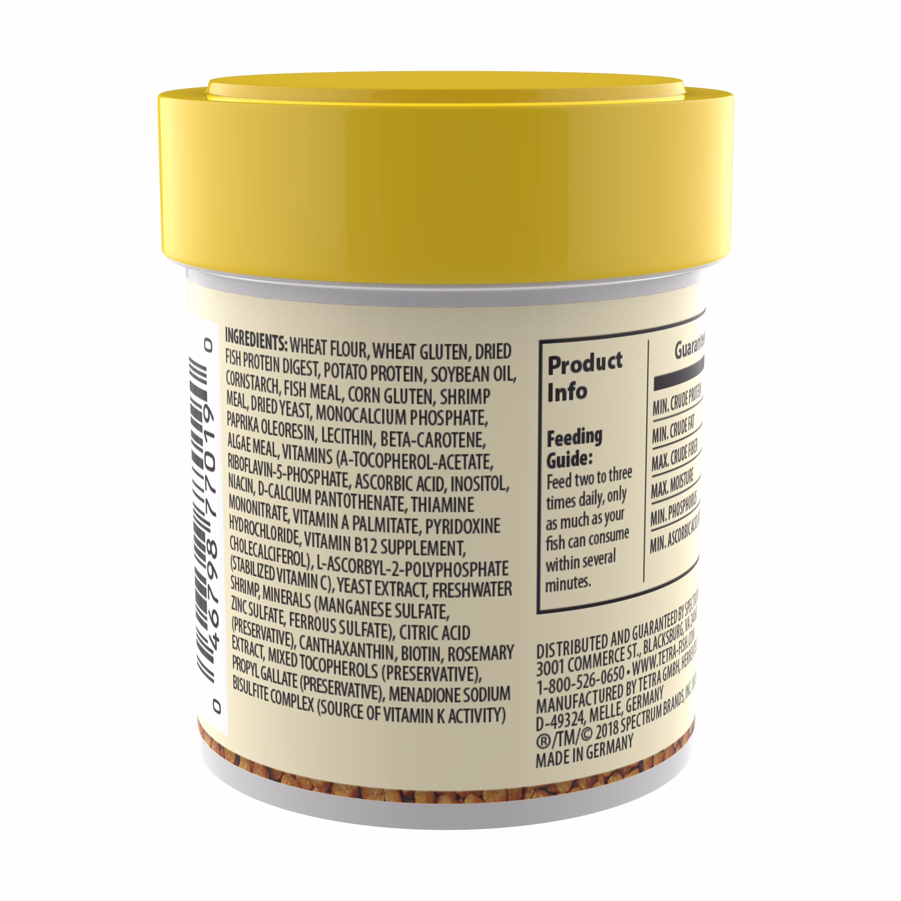 Tetra BettaMin Small Pellets Fish Food, Complete Nutrition Plus Color Boost for Bettas, 1.02 oz.