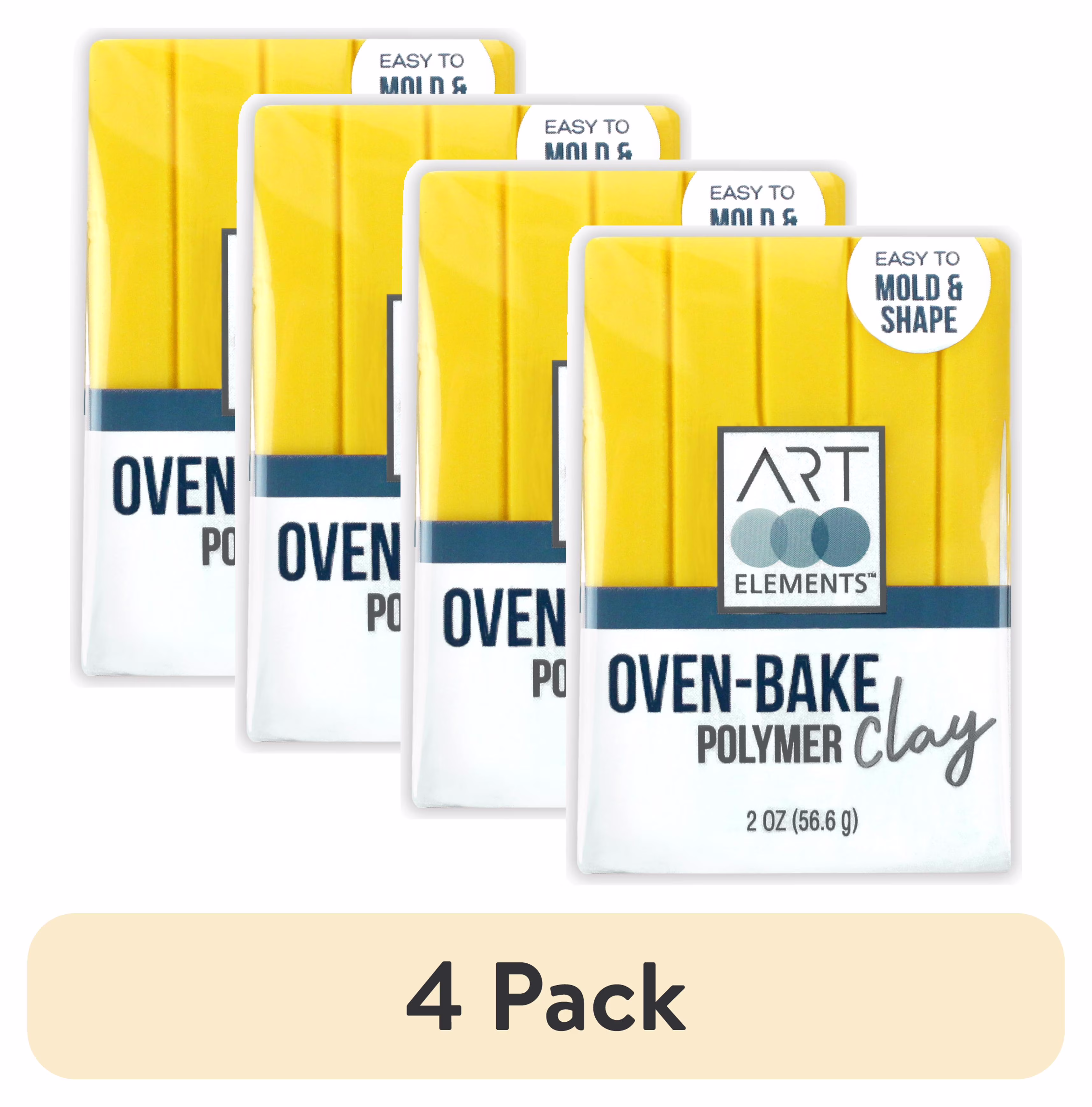 (2 pack) ArtSkills - Art Elements Oven Bake Polymer Clay, 2oz, Bisque