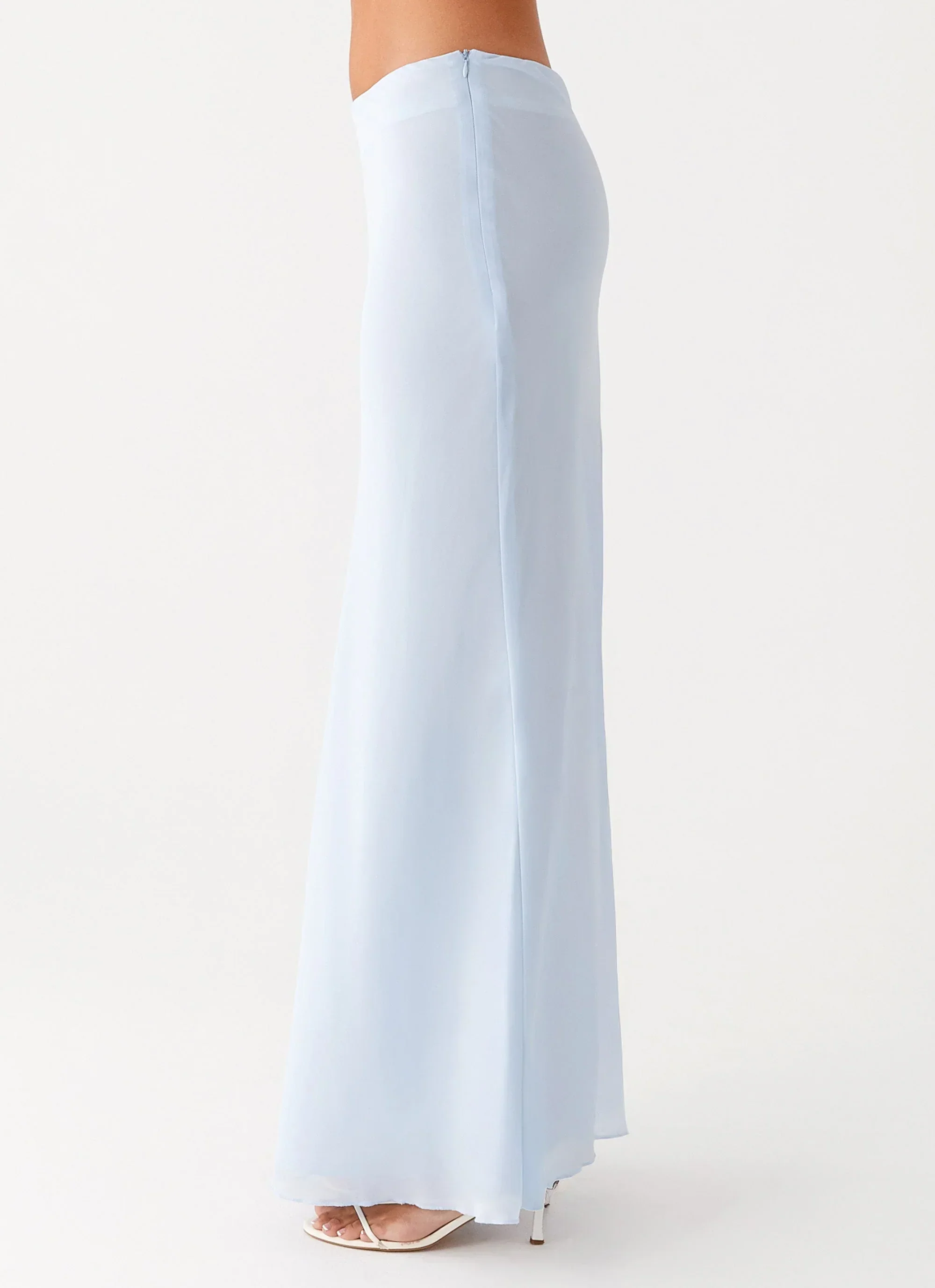 Michaella Chiffon Maxi Skirt - Blue