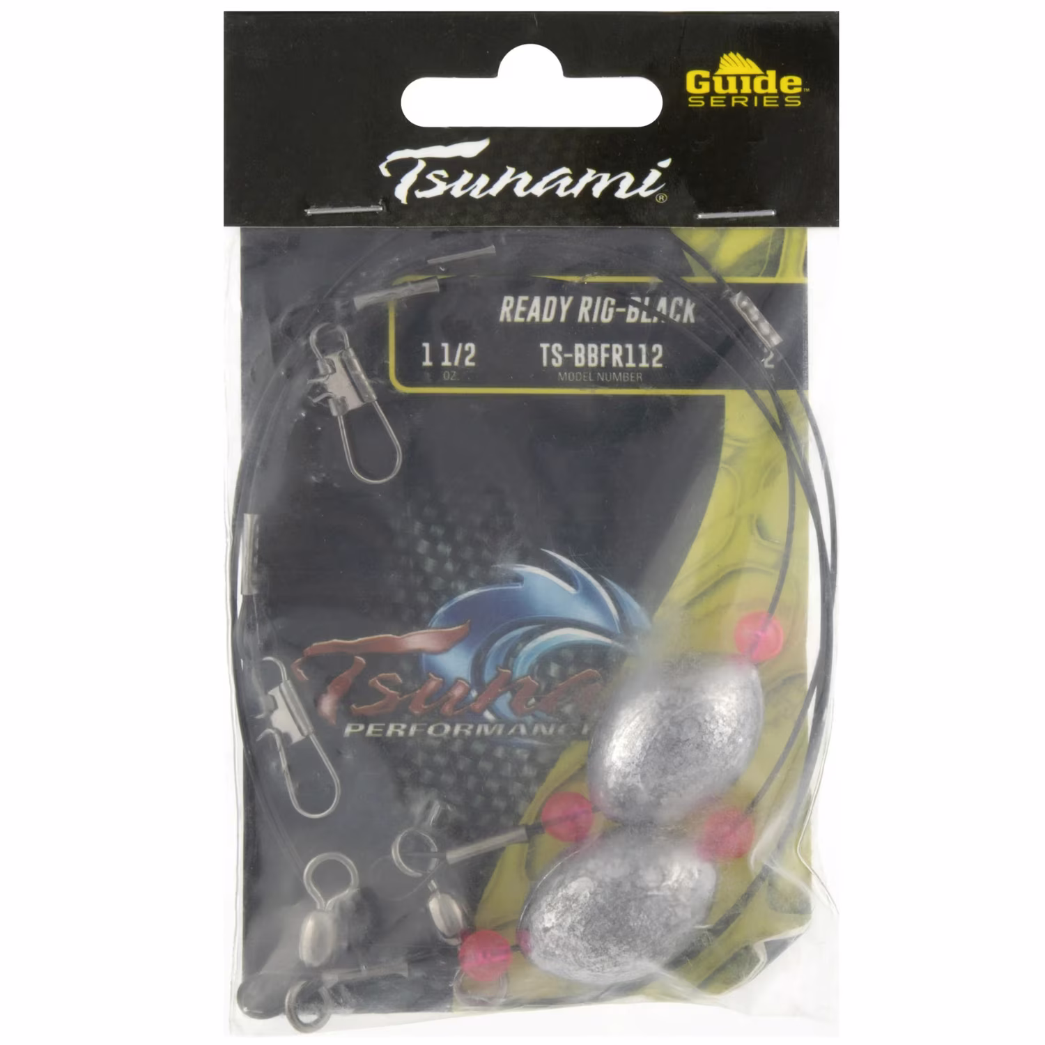 Tsunami Black Wire Egg Sinker Fishing Rig 1.5 oz. – 2 Pack