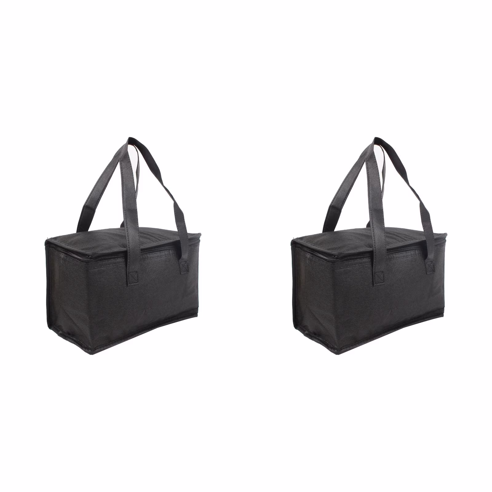 ZOURIH 2PCS Insulated Reusable Grocery Bags,Reusable Cooler tote with Zipper,Collapsible Cooler Bag for Groceries,Heavy Duty Large Insulated Bag (5.5''x11''x6.7''),Purple