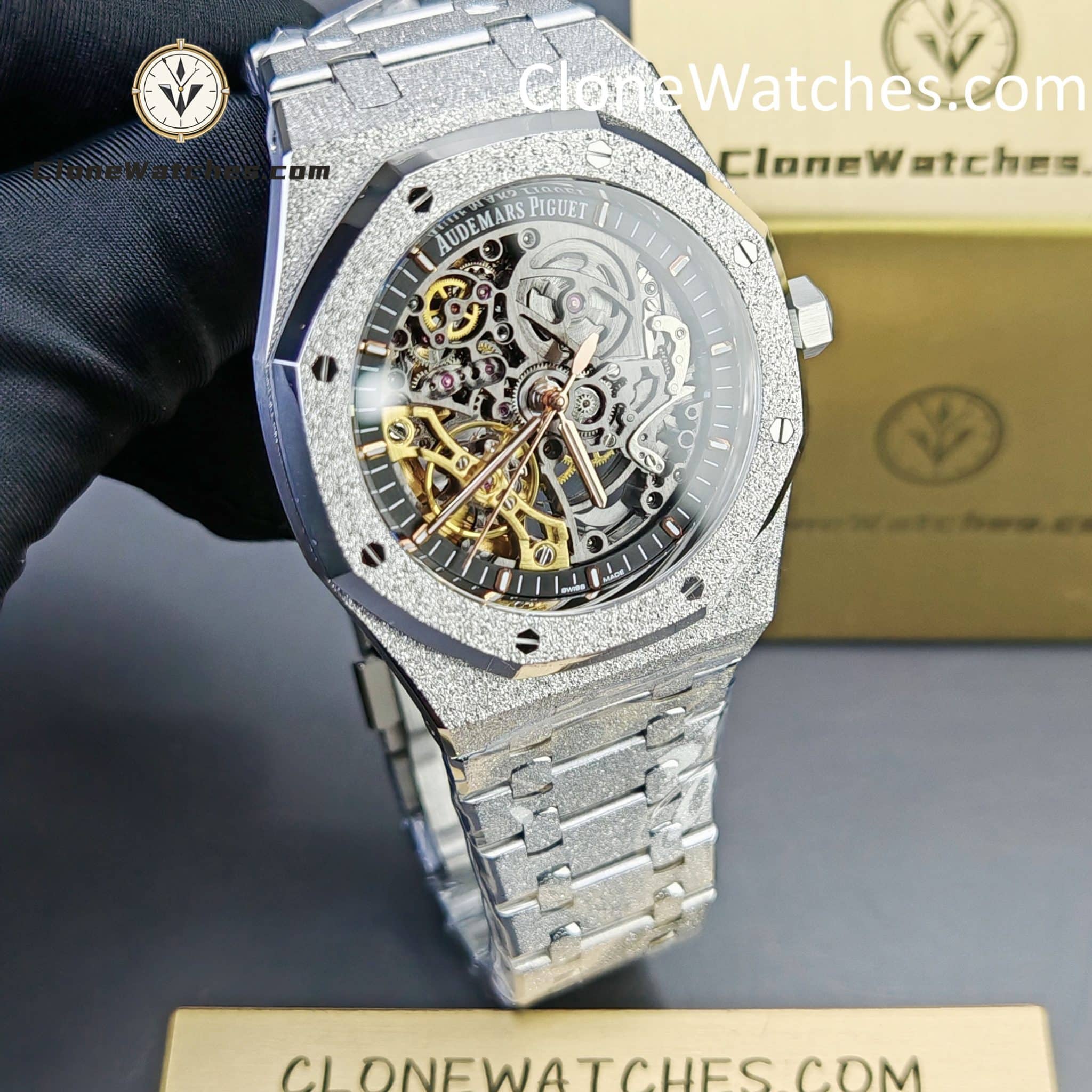 Audemars Piguet Super Clone Watches 1:1 Royal Oak Frost 15407 Skeleton Dial